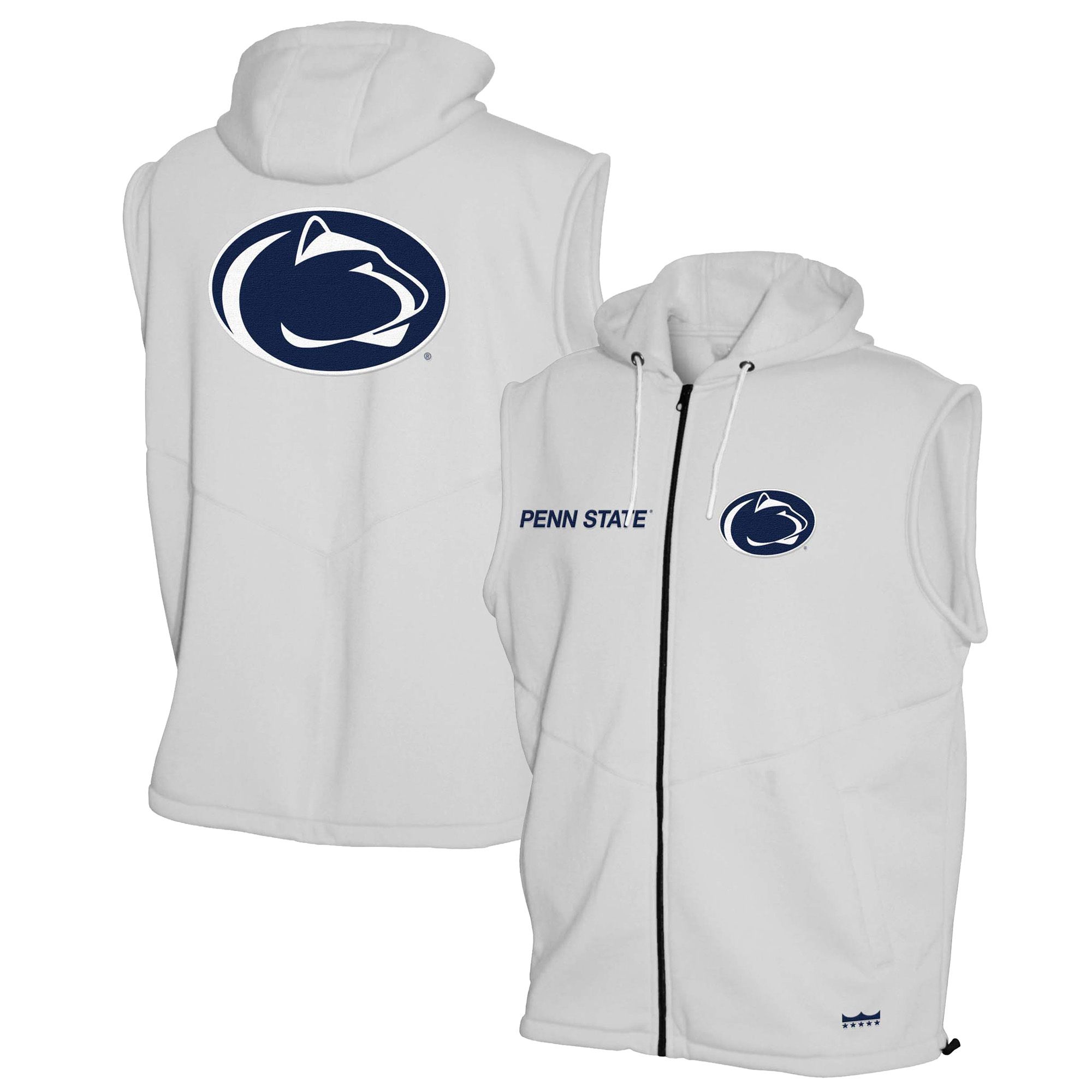 Franchise Club Men's Penn State Nittany Lions White Gym Fleece Vest