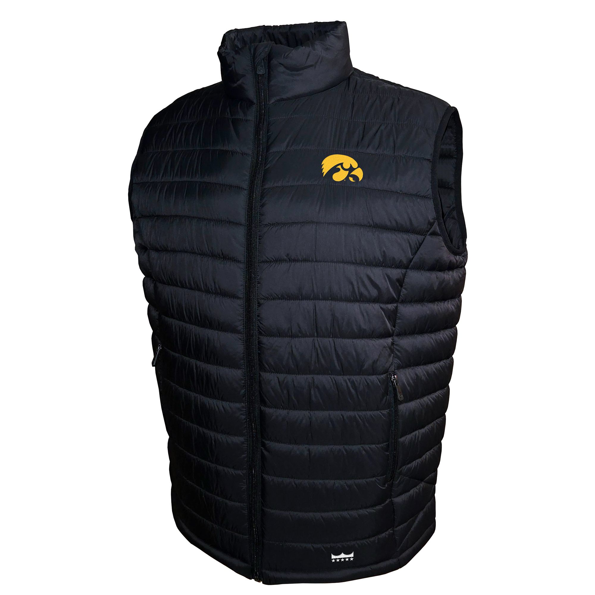 Franchise Club Men's Iowa Hawkeyes Black Packable Vest