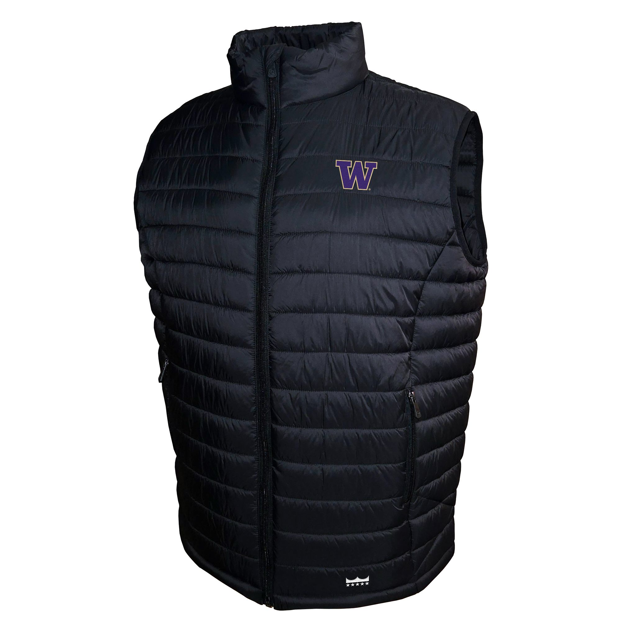 Franchise Club Men's Washington Huskies Black Packable Vest