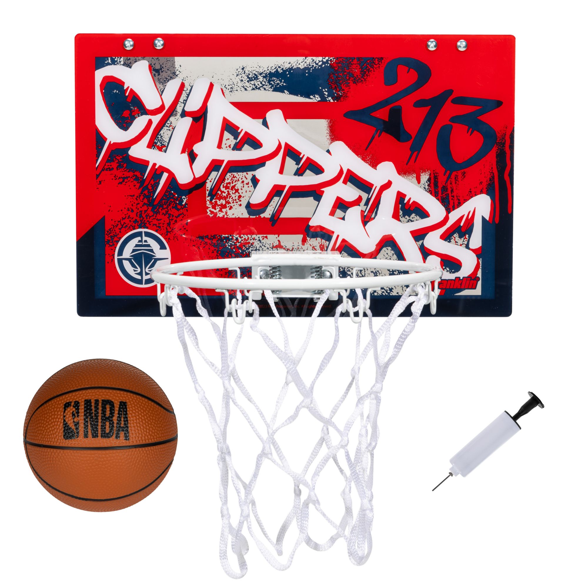 Franklin Los Angeles Clippers Over-The-Door Hoops Mini Basketball Hoop
