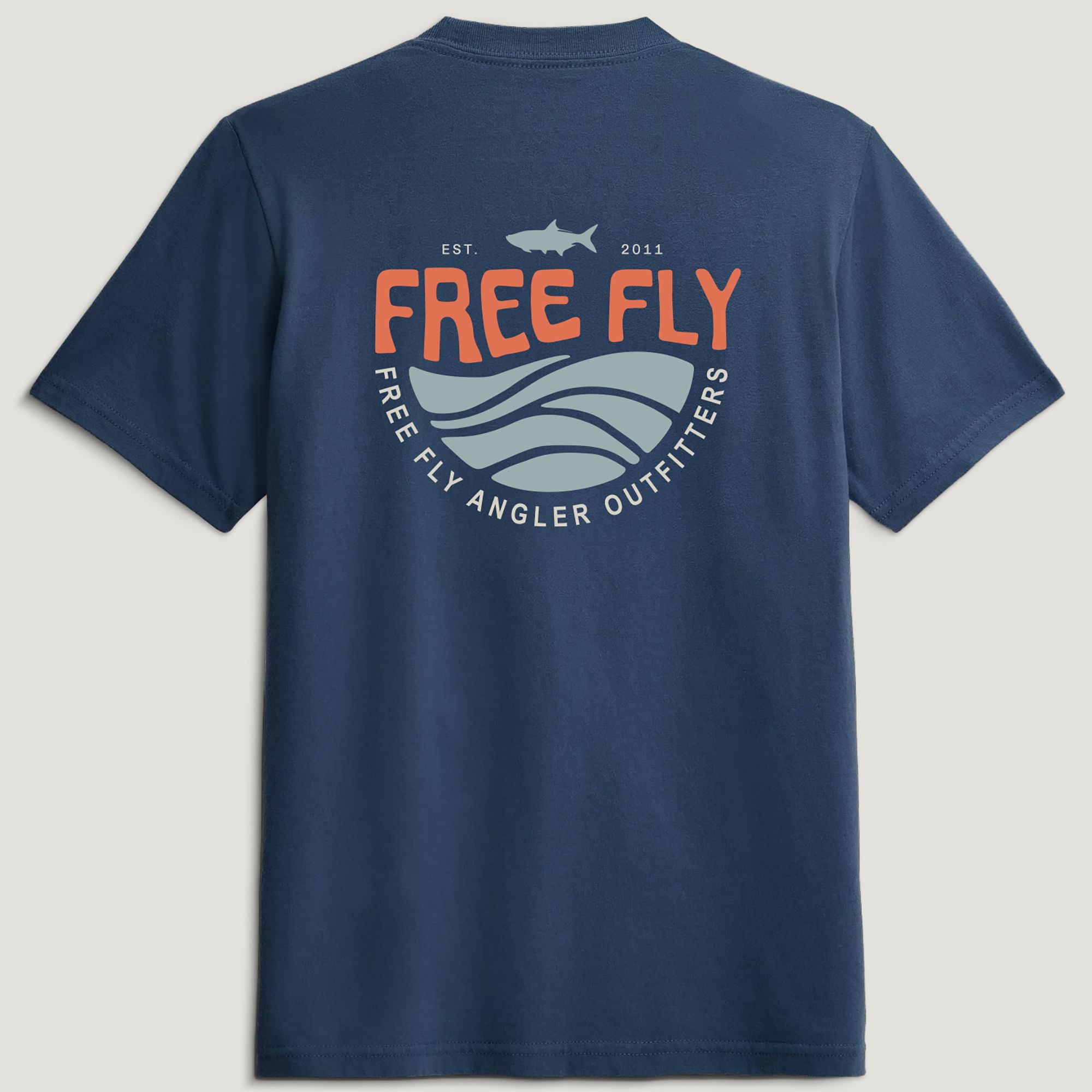 Free Fly Youth Blue Edge Graphic Tee