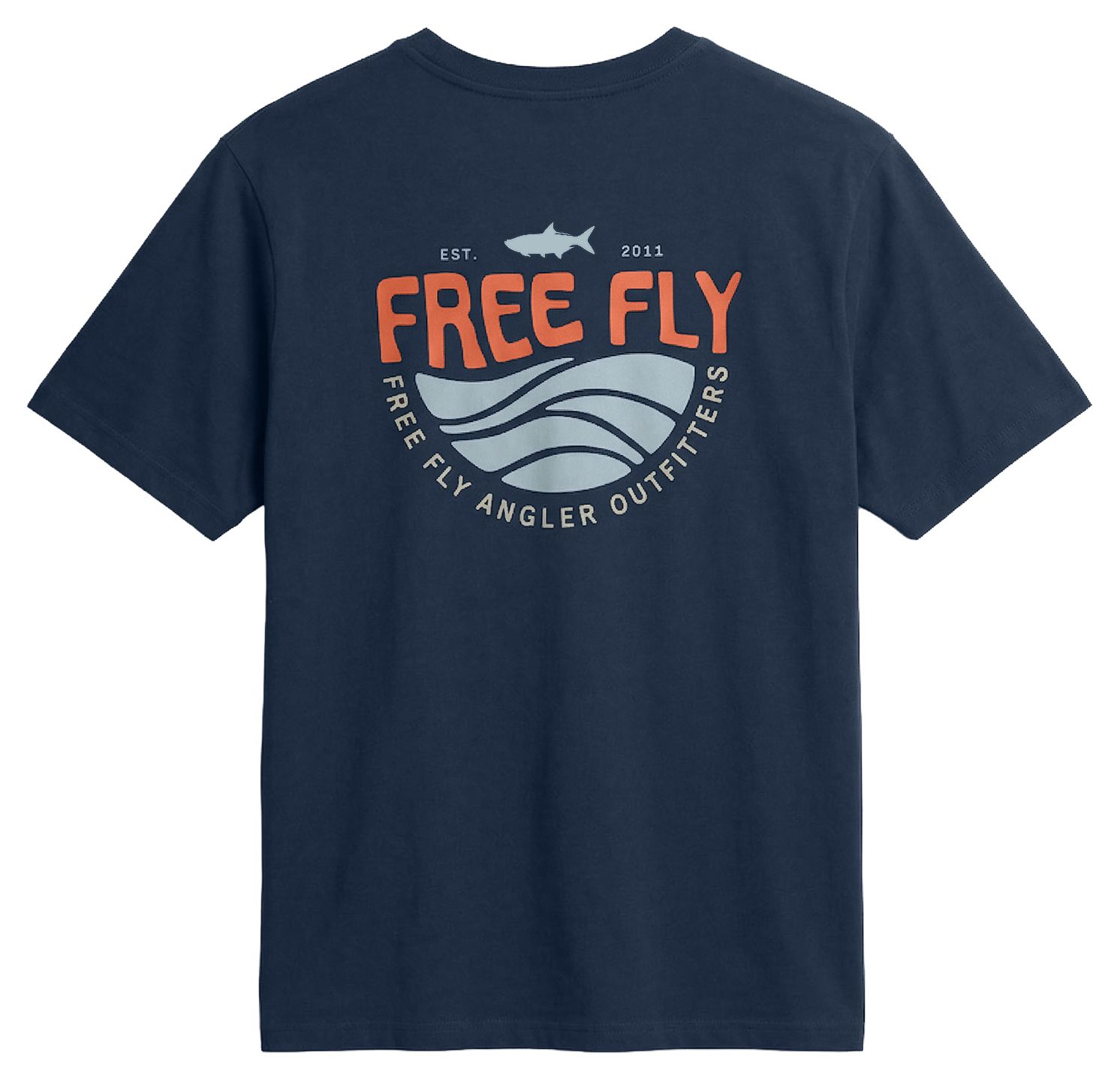 Free Fly Men's Blue Edge Pocket Tee