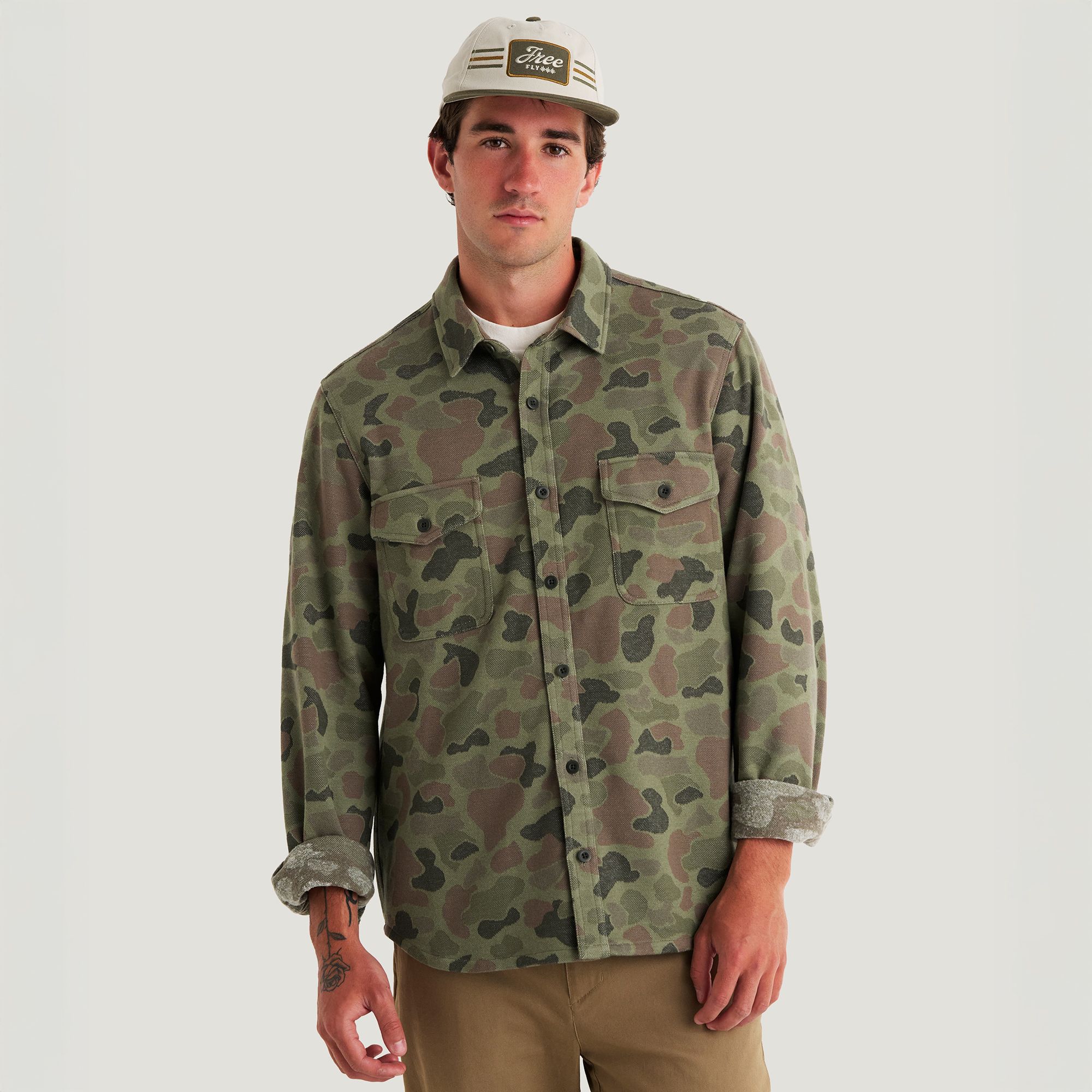 Vintage Camo Oil Green