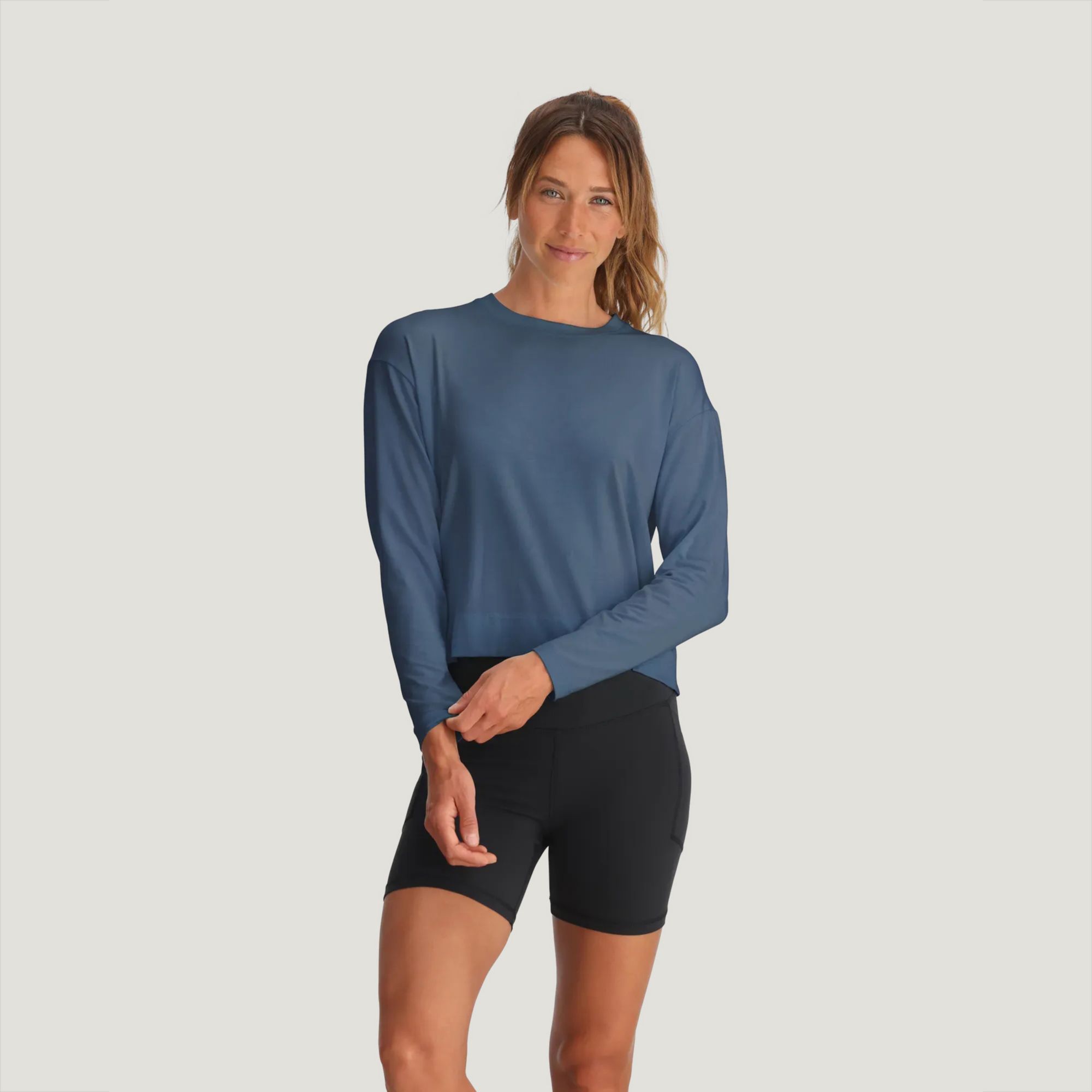 Free Fly Women's Bamboo Shade Crossover Long Sleeve Top