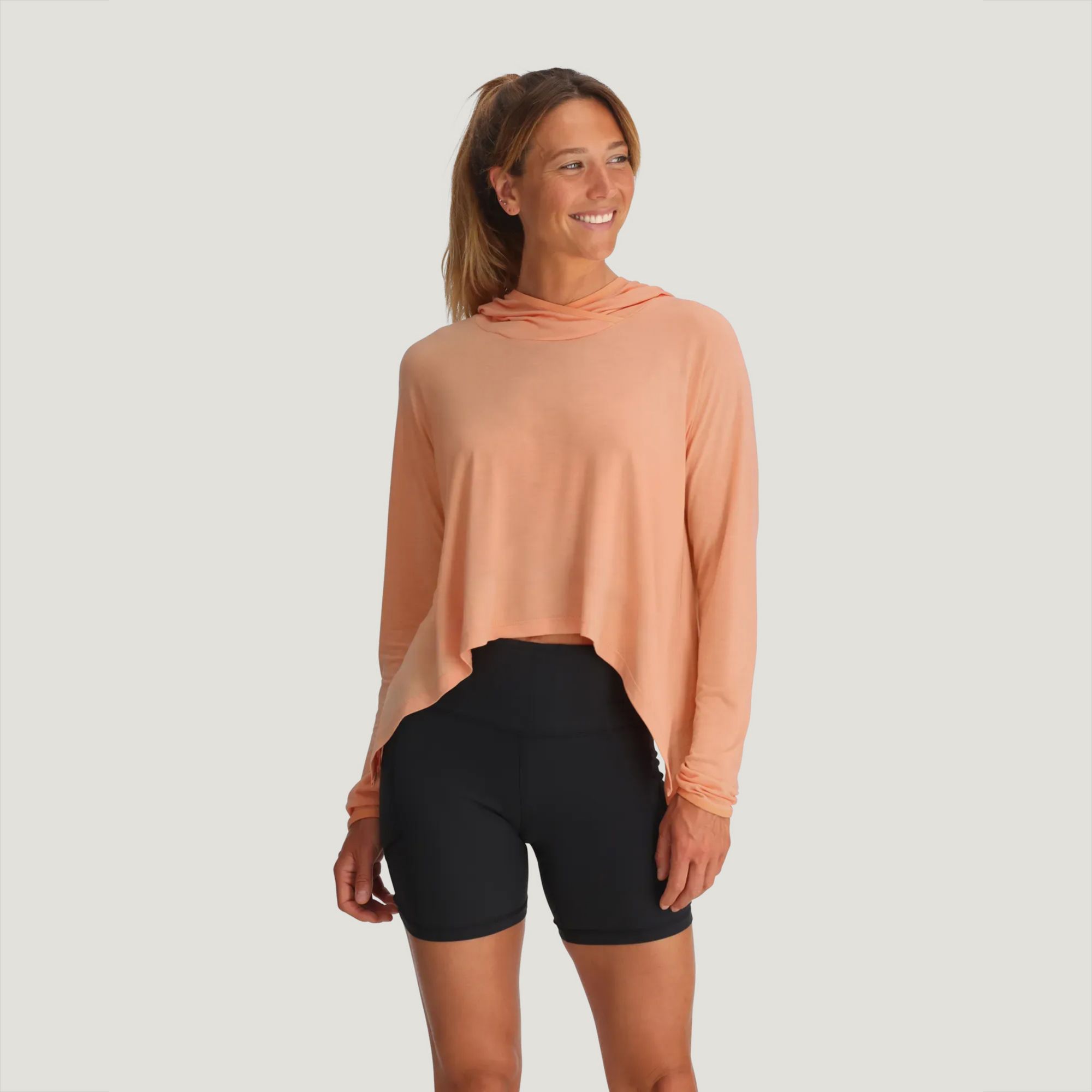 Free Fly Women's Bamboo Shade Lightweight Cropped Hoodie