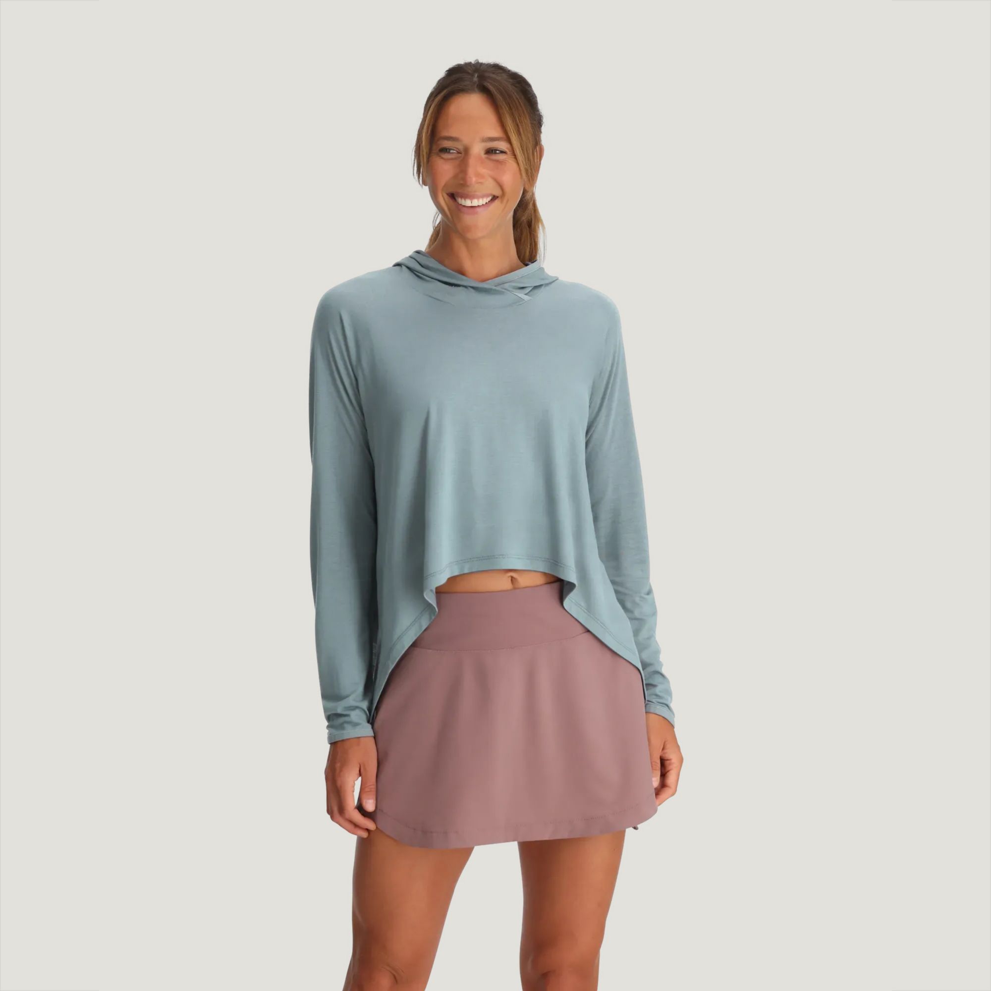 Free Fly Women's Bamboo Shade Lightweight Cropped Hoodie