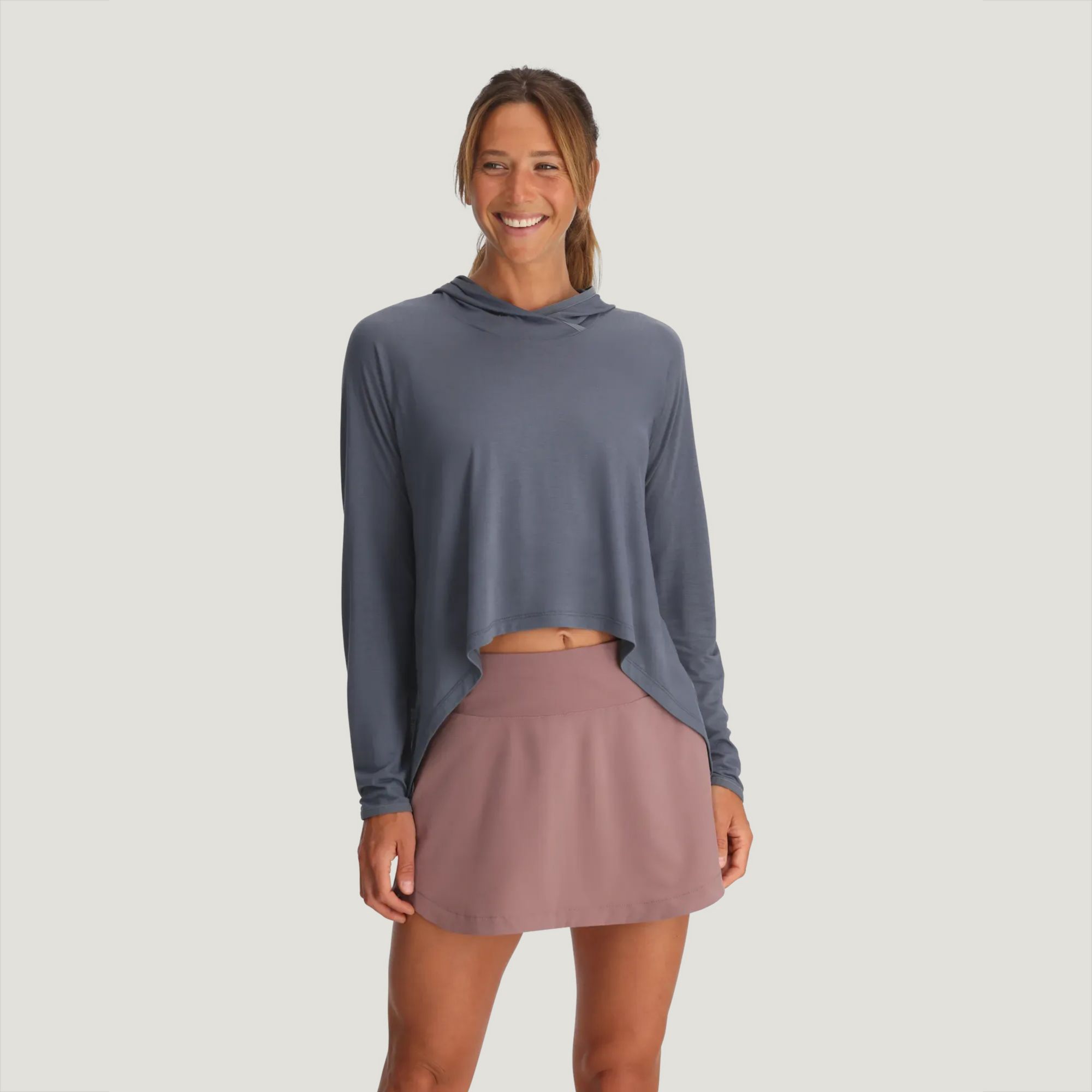 Free Fly Women's Bamboo Shade Lightweight Cropped Hoodie