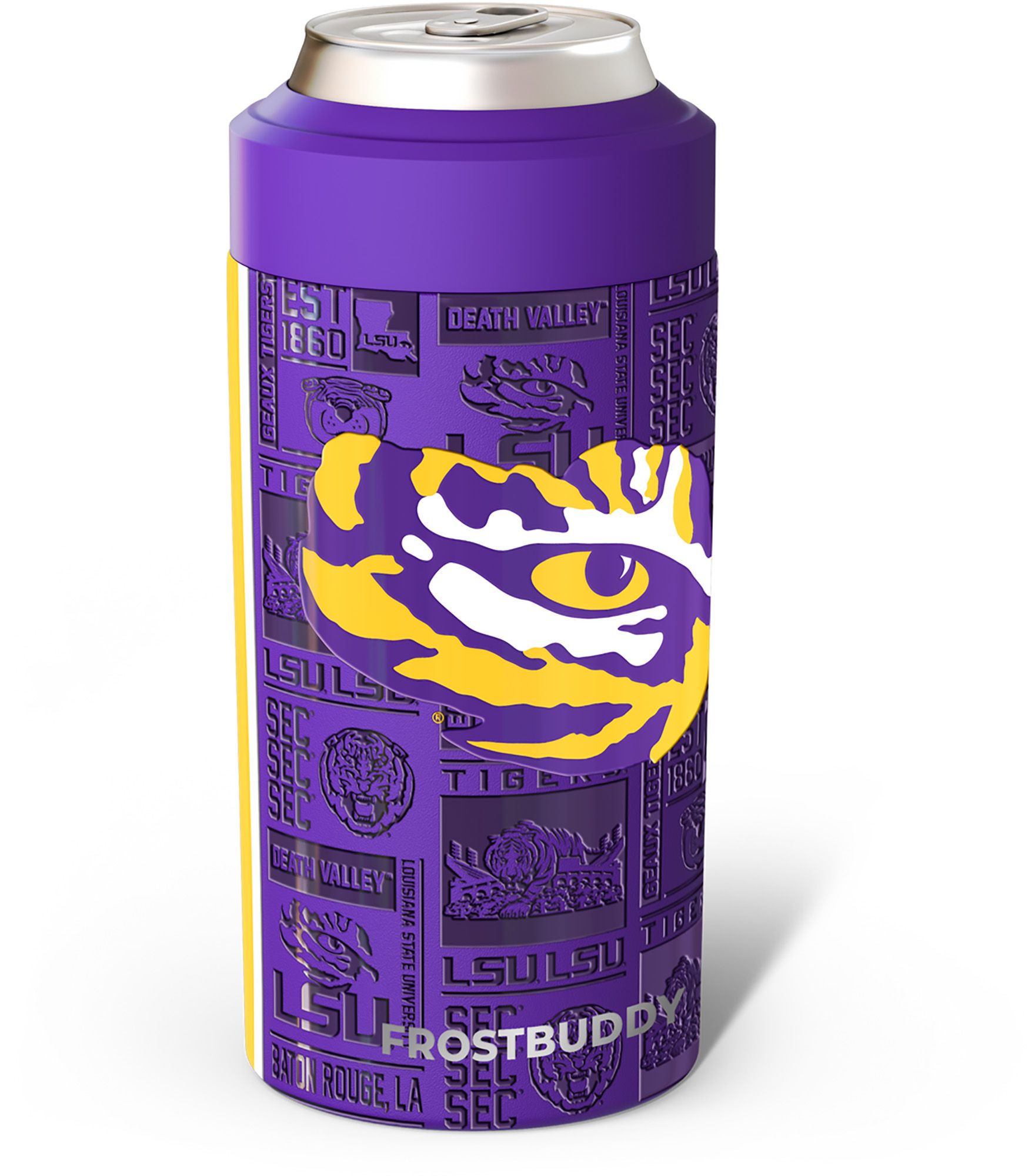 Frost Buddy Adult LSU Tigers Purple 3D Legacy Can Coozie