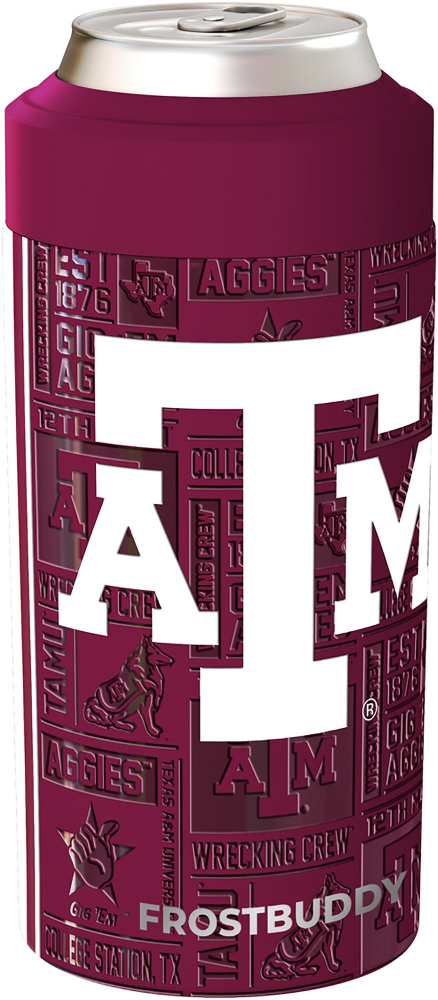 Frost Buddy Adult Texas A&amp;M Aggies Maroon 3D Legacy Can Coozie