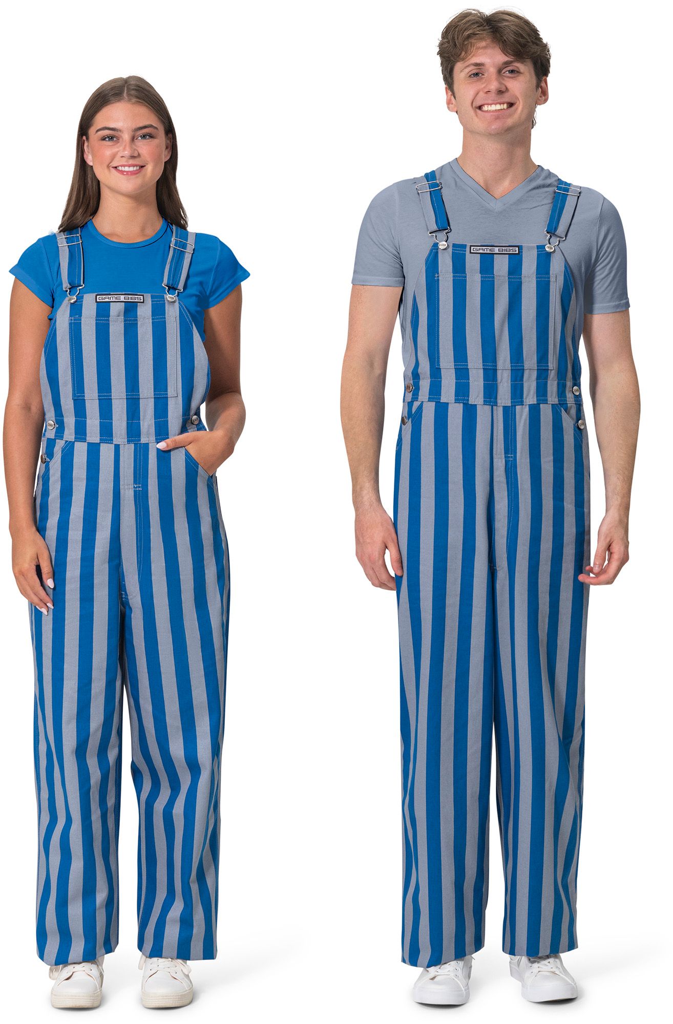 Game Bibs Men's College Striped Overalls