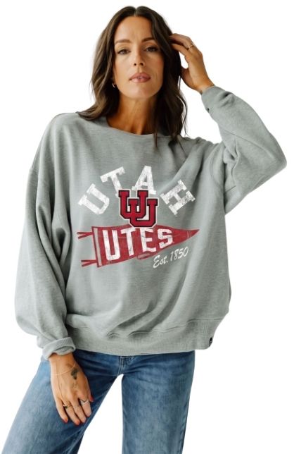 Gameday Social Women's Utah Utes Stillson Crewneck Sweatshirt