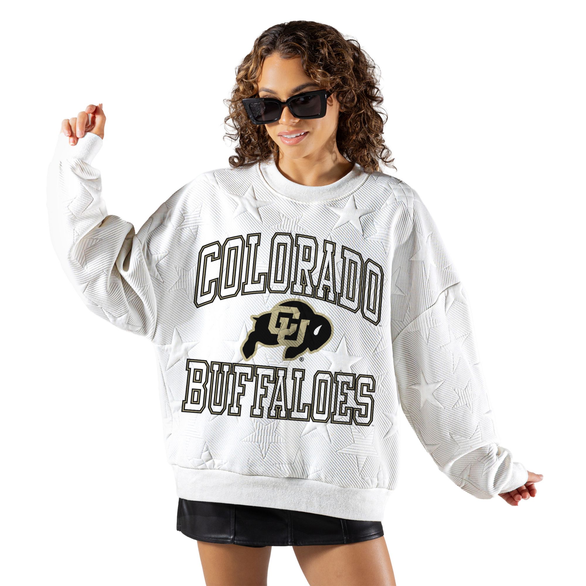 Gameday Couture Women's Colorado Buffaloes Embossed Stars Premium Crewneck Sweatshirt