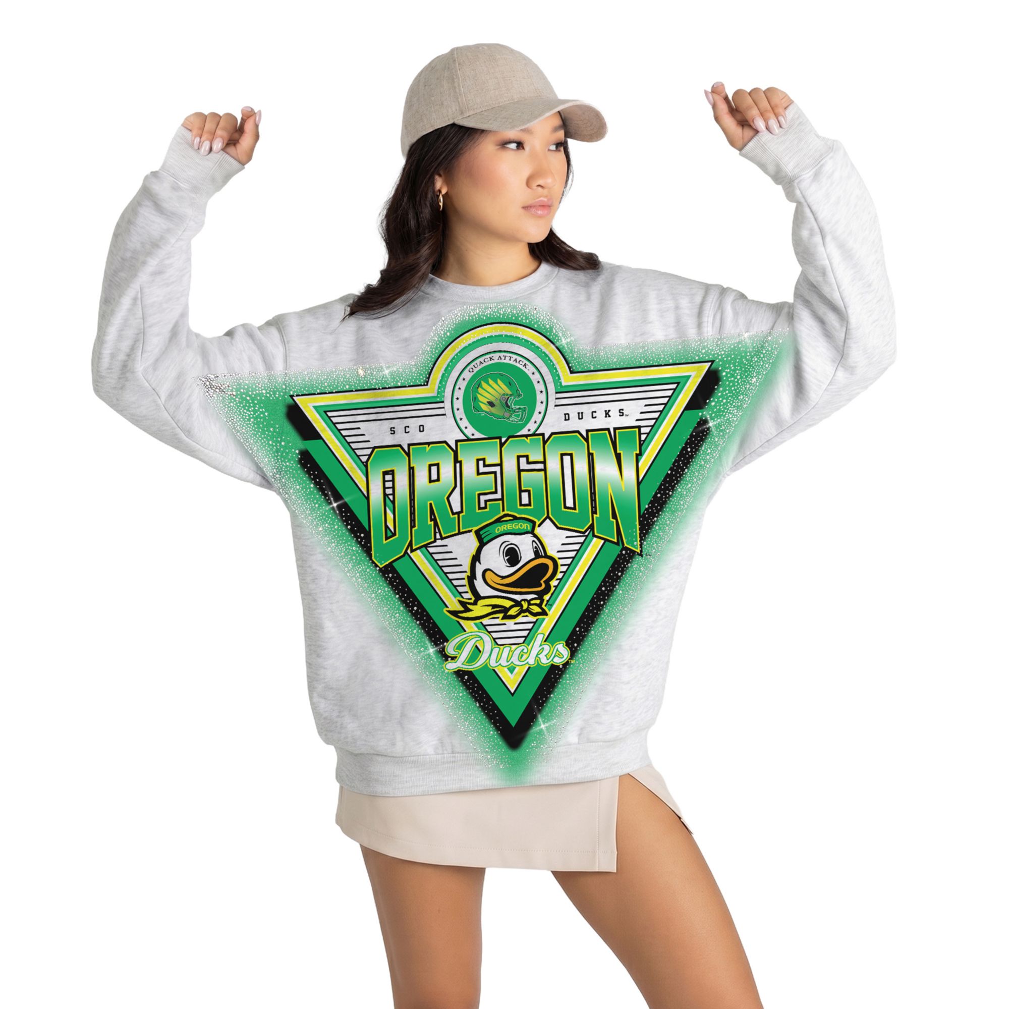 Gameday Couture Women's Oregon Ducks Rhinestone Premium Crewneck Sweatshirt