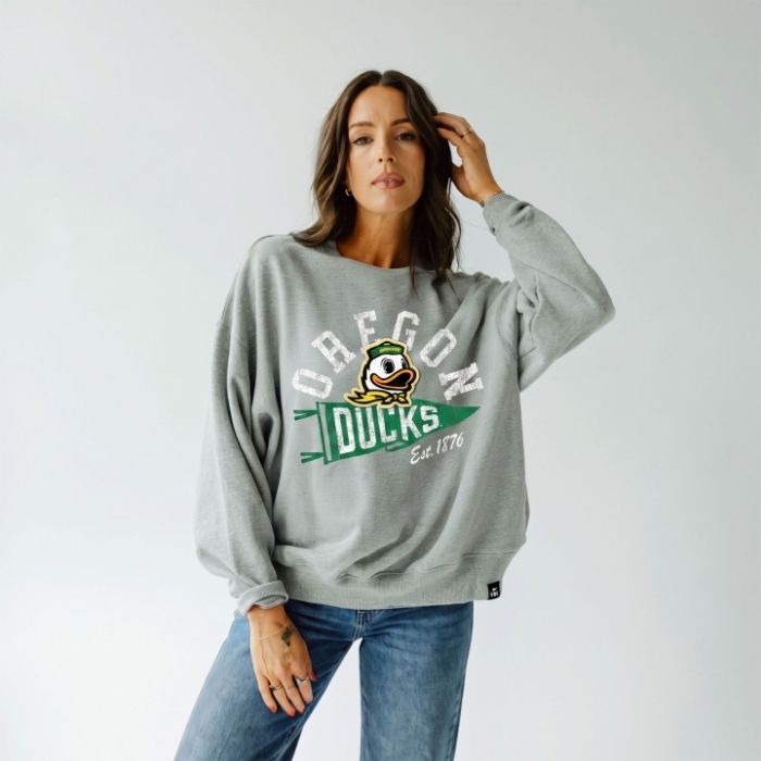 Gameday Social Women's Oregon Ducks Stillson Crewneck Sweatshirt