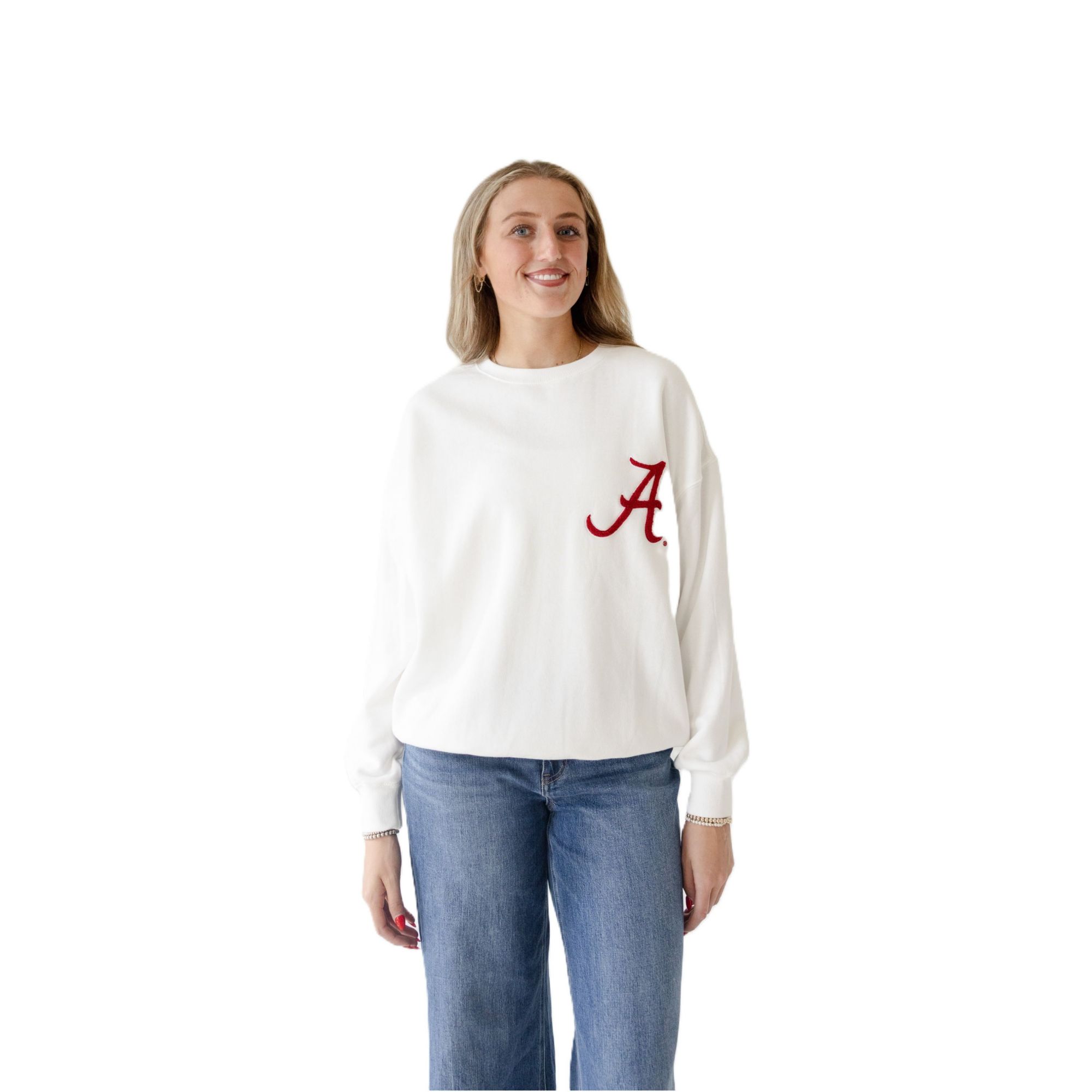 Gameday Social Women's Alabama Crimson Tide Suave Suede Crewneck Sweatshirt