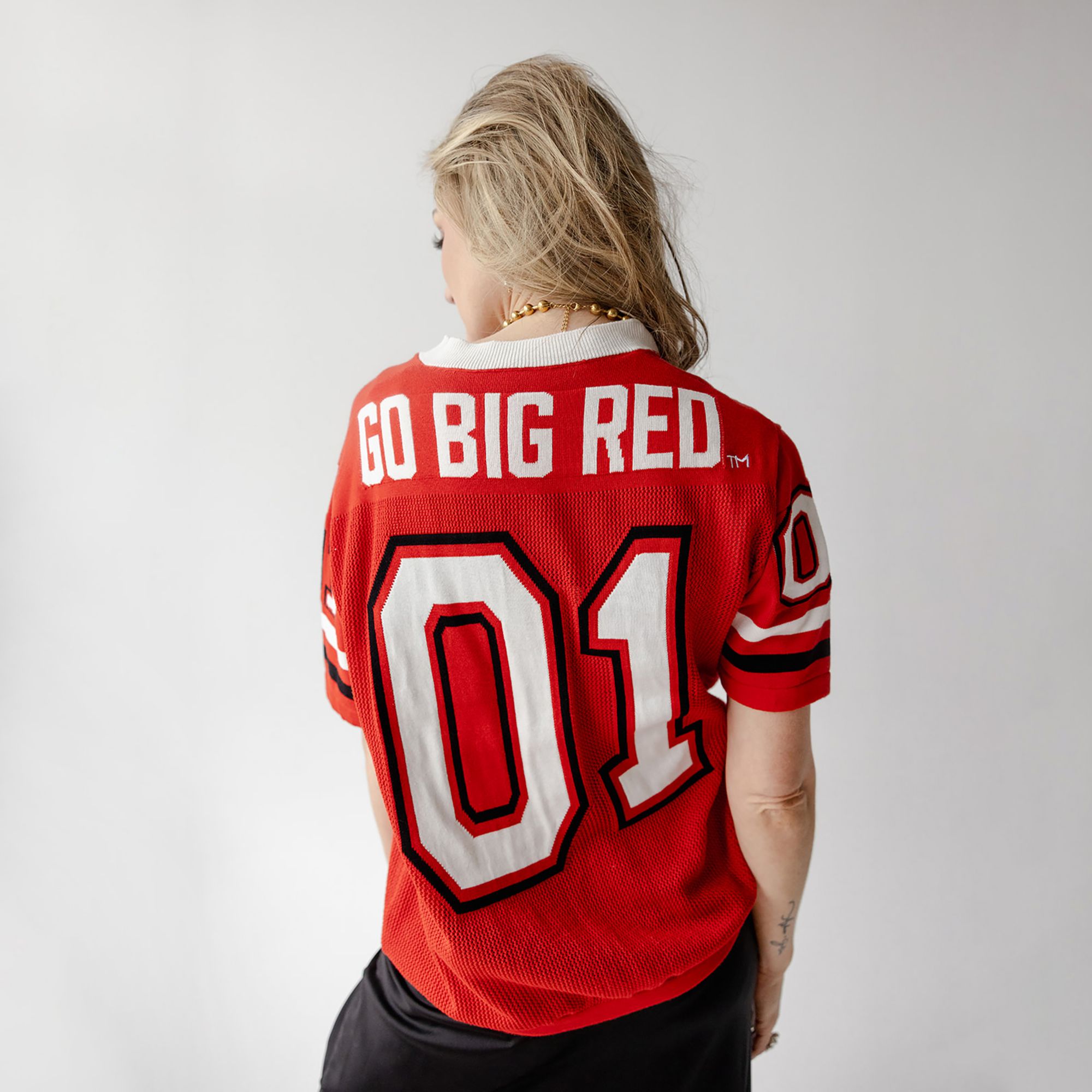 Gameday Social Women's Nebraska Cornhuskers Red Sweater Jersey