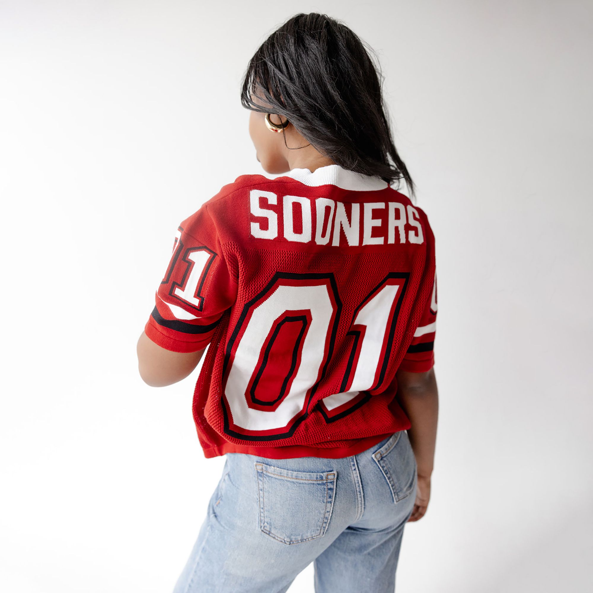 Gameday Social Women's Oklahoma Sooners Crimson Sweater Jersey
