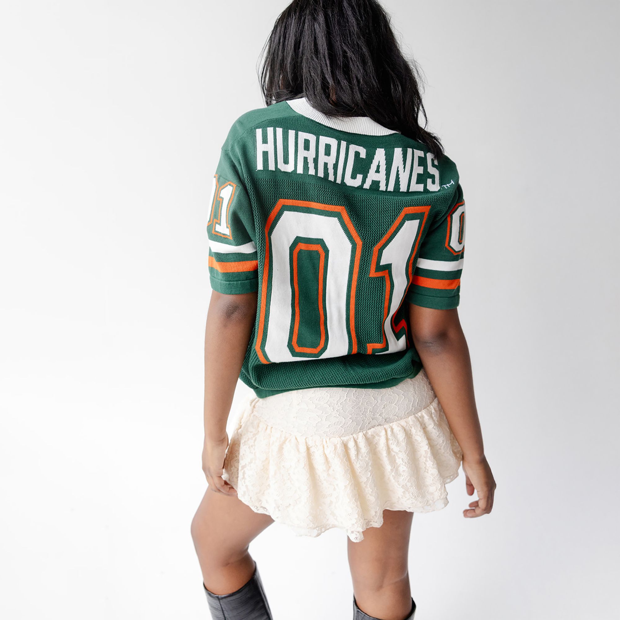 Gameday Social Women's Miami Hurricanes Green Sweater Jersey