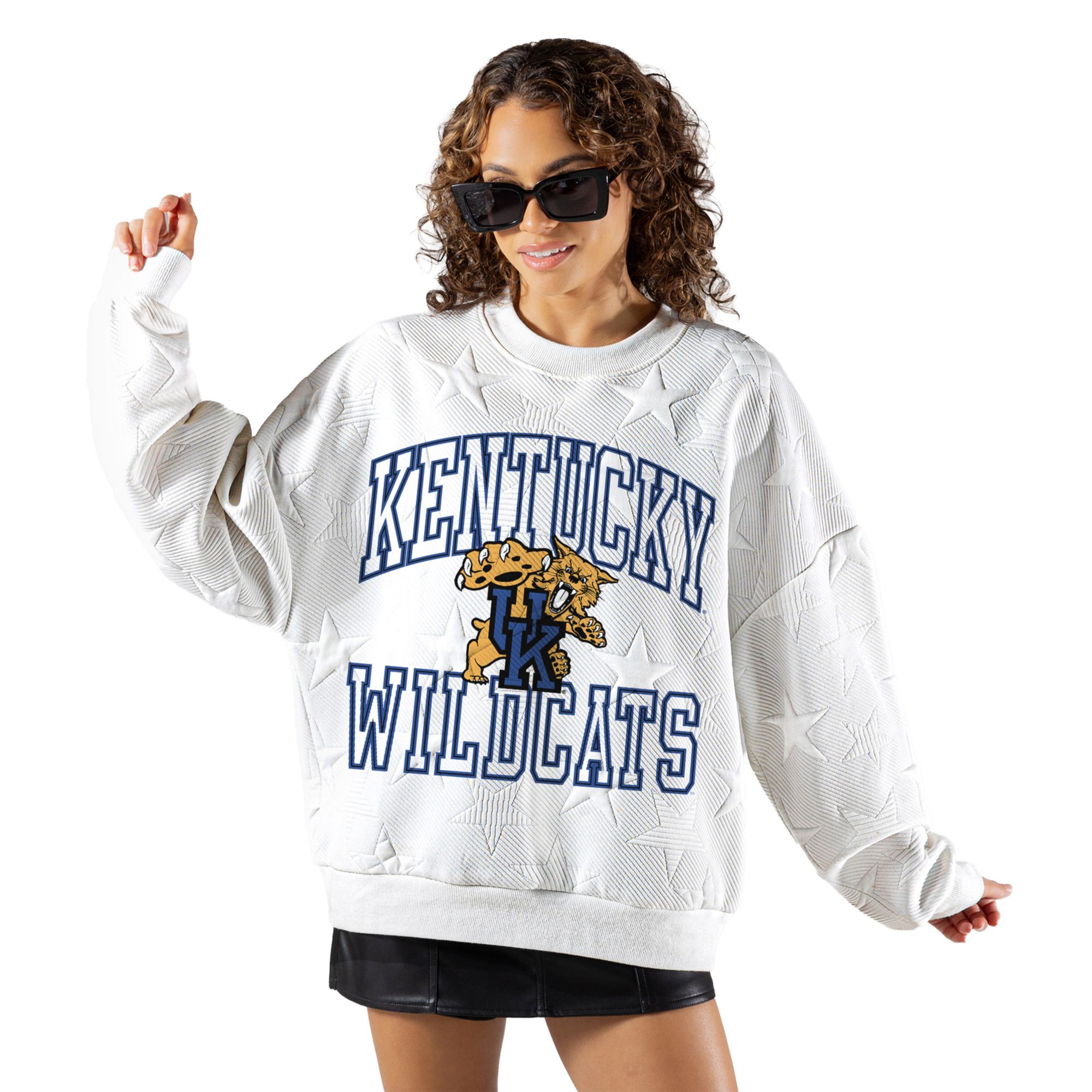 Gameday Couture Women's Kentucky Wildcats Embossed Stars Premium Crewneck Sweatshirt