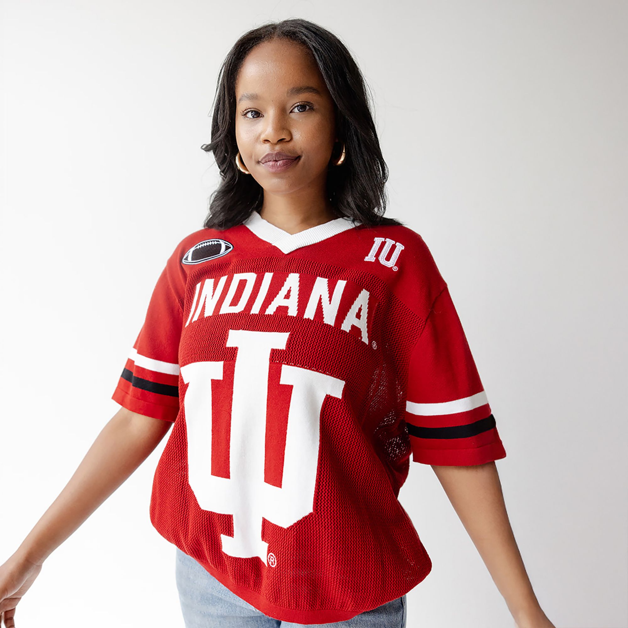 Gameday Social Women's Indiana Hoosiers Crimson Sweater Jersey
