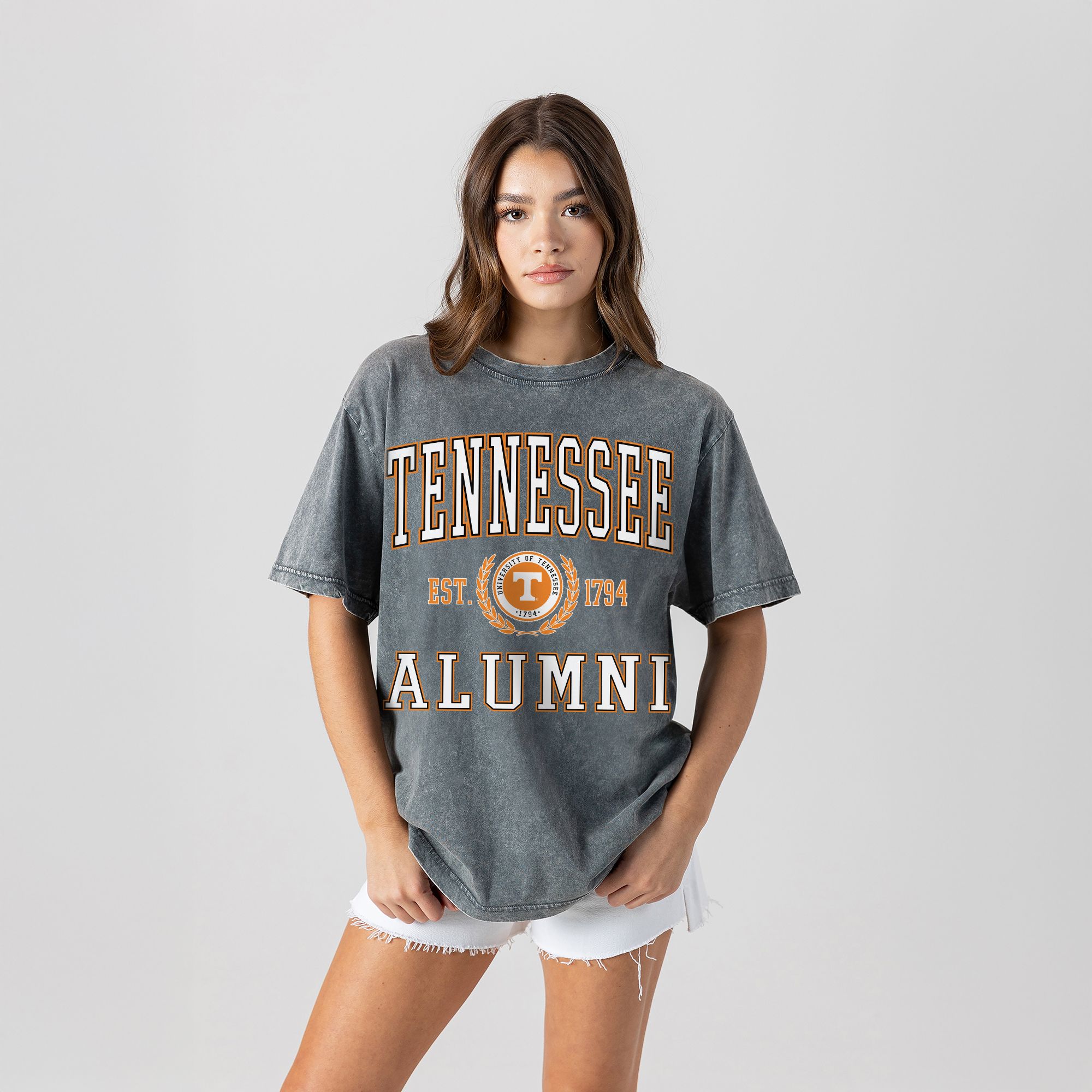 Gameday Couture Women's Tennessee Volunteers Grey Snow Wash T-Shirt