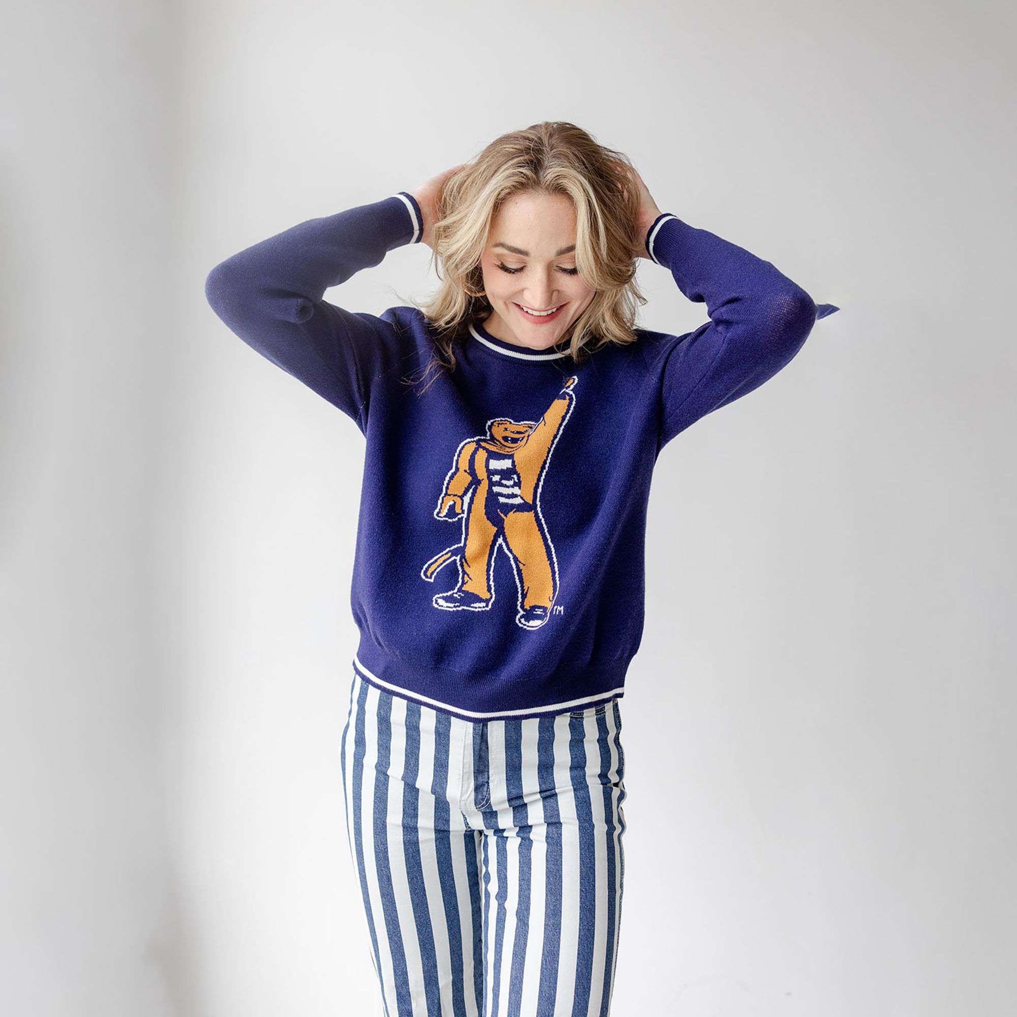 Gameday Social Women's Penn State Nittany Lions Navy Wicks Sweater