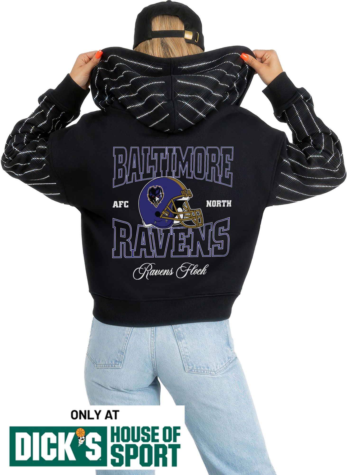 Gameday Couture Women's Baltimore Ravens Black Prize Full Zip Hoodie