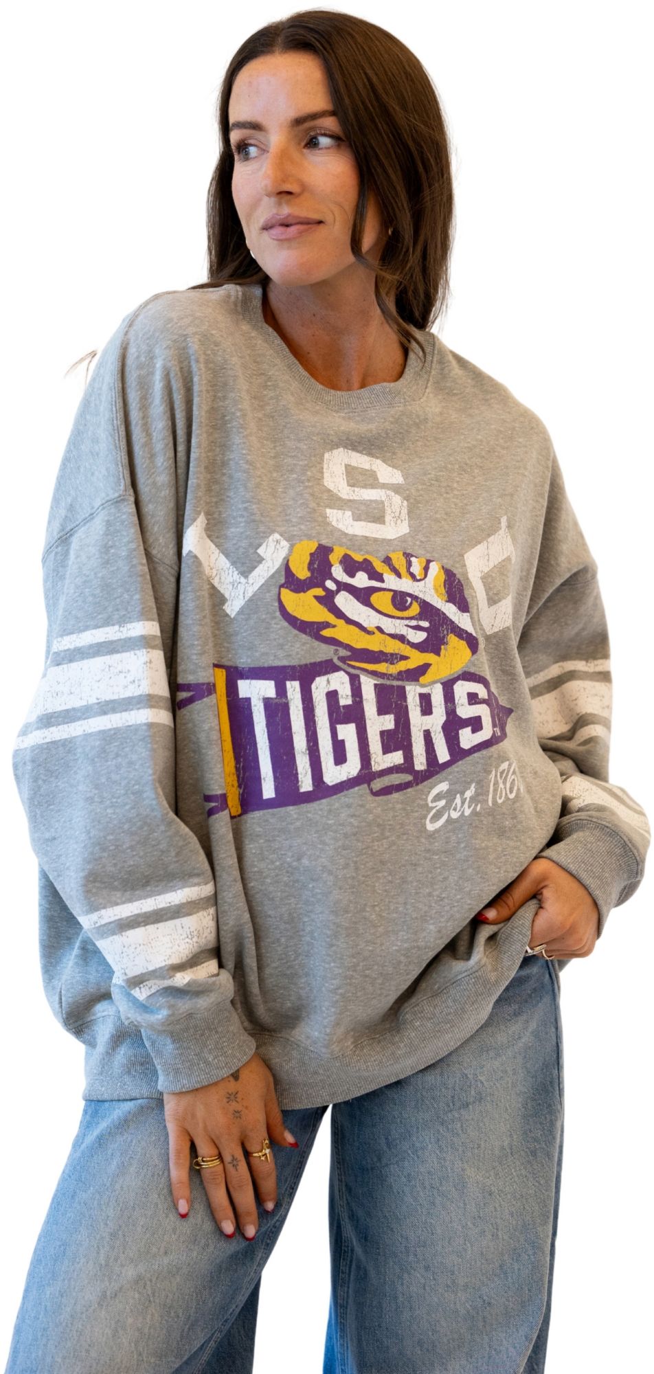 Gameday Social Women's LSU Tigers Stillson Crewneck Sweatshirt