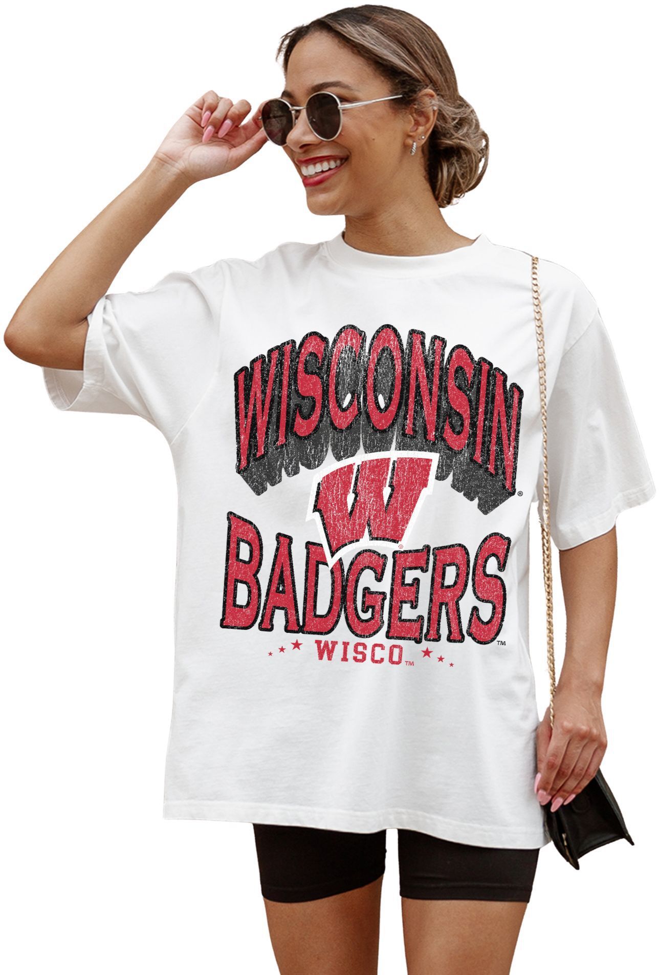 Gameday Couture Women's Wisconsin Badgers Ivory Oversized T-Shirt