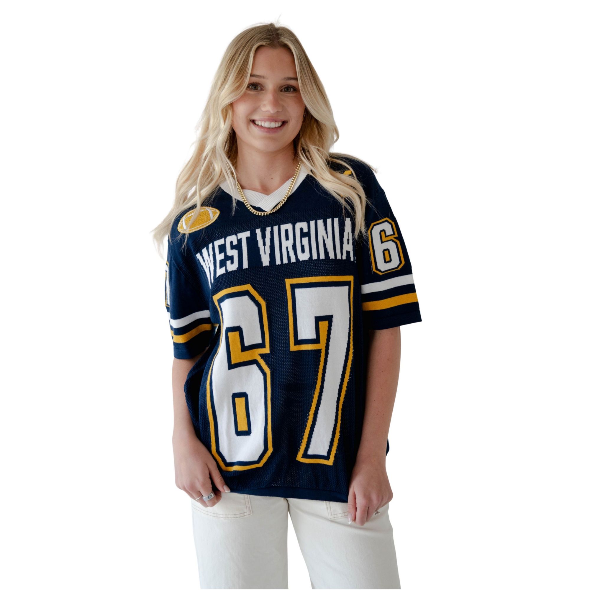 Gameday Social Women's West Virginia Mountaineers Sweater Jersey
