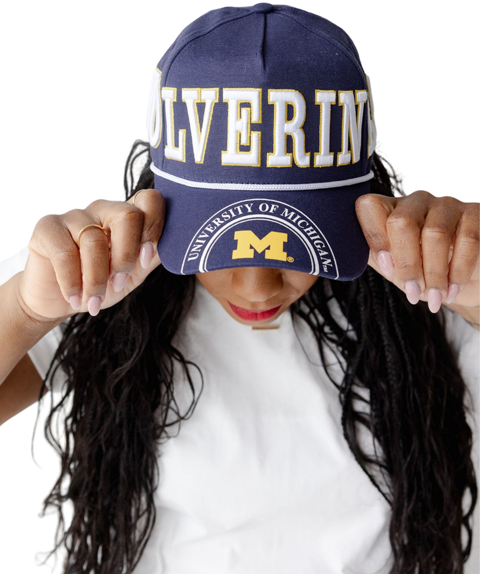 Game Day Social Women's Michigan Wolverines Navy Adjustable Denim Hat