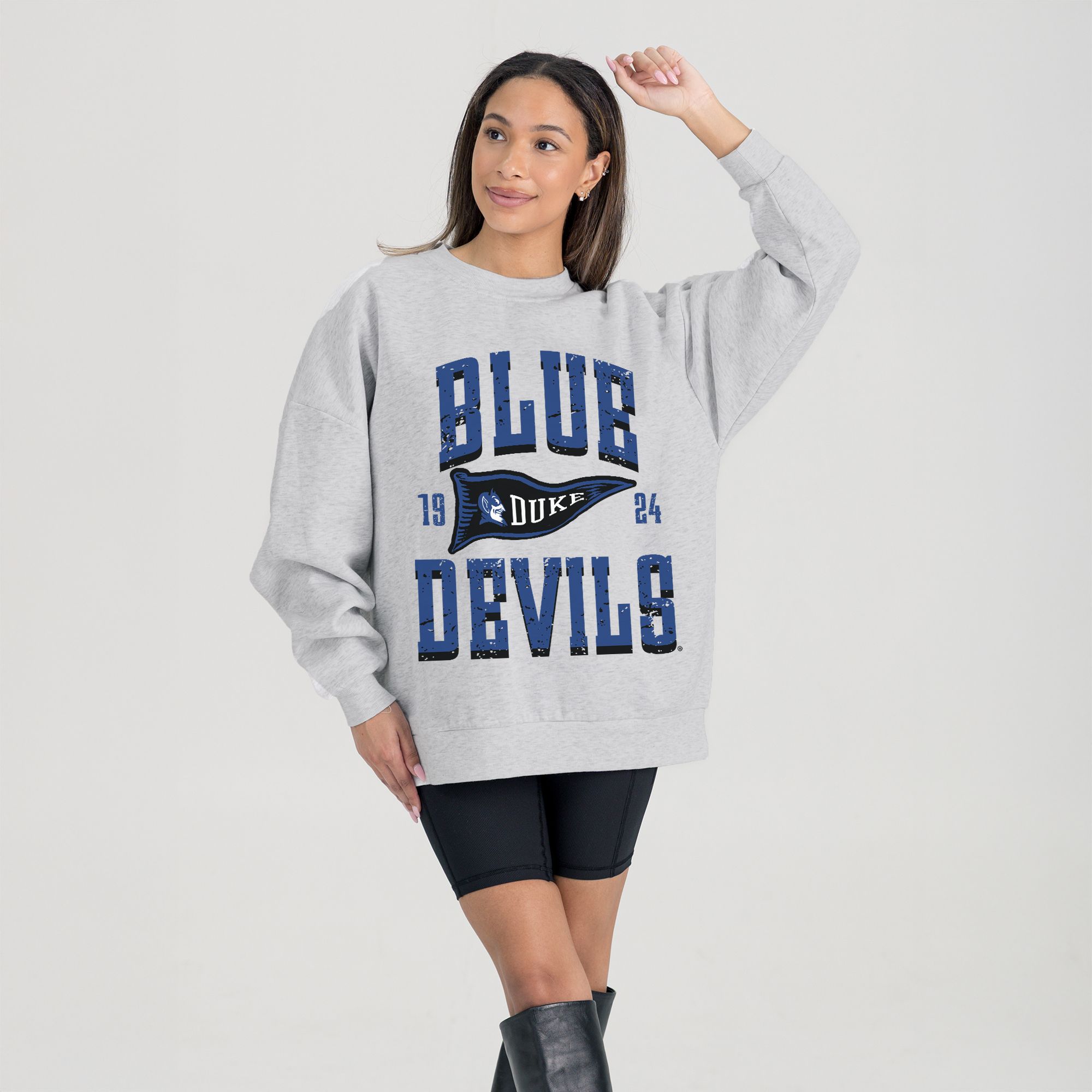 Gameday Couture Women's Duke Blue Devils Ash Crewneck Sweatshirt
