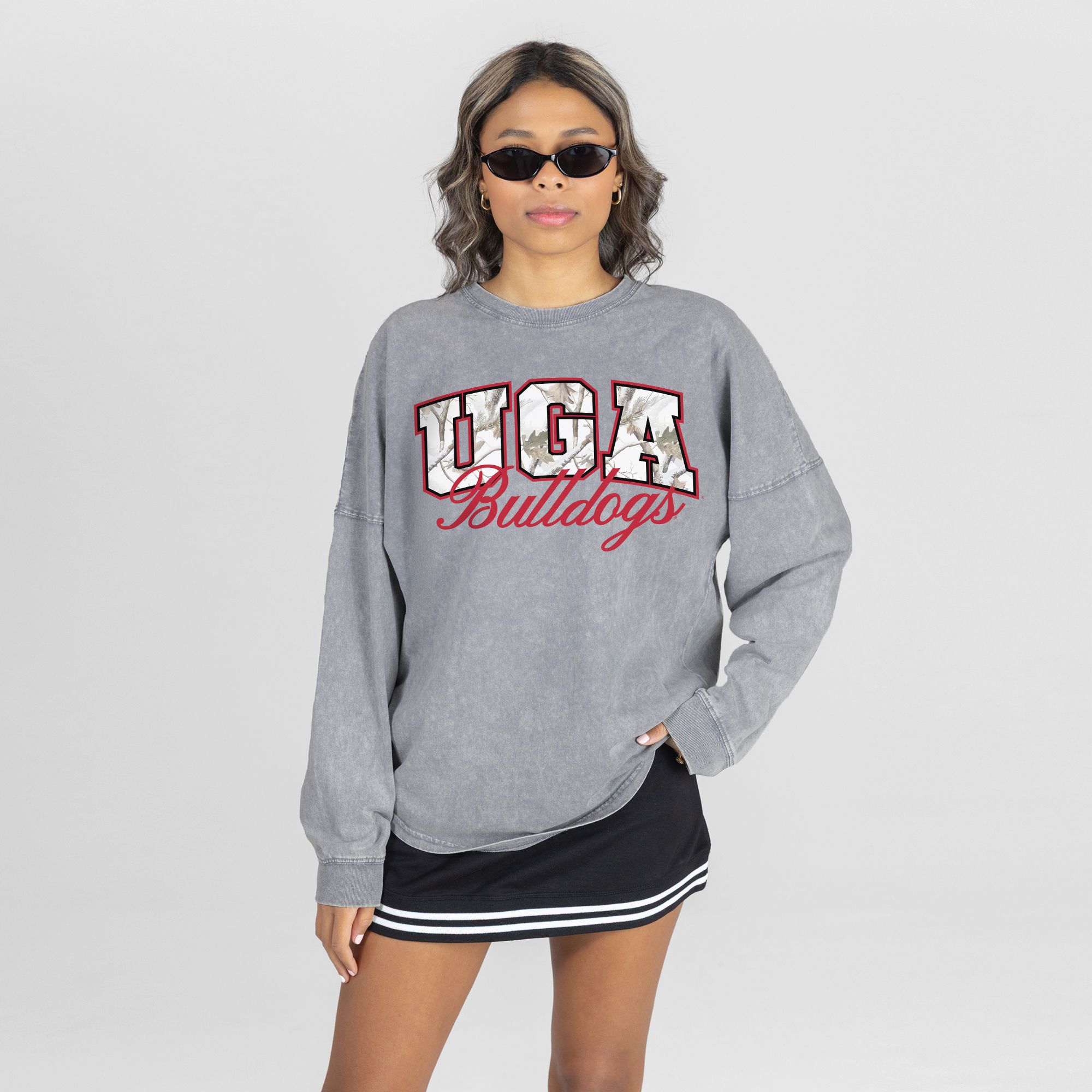 Gameday Couture Women's Georgia Bulldogs Grey Camo Fill Long Sleeve Shirt