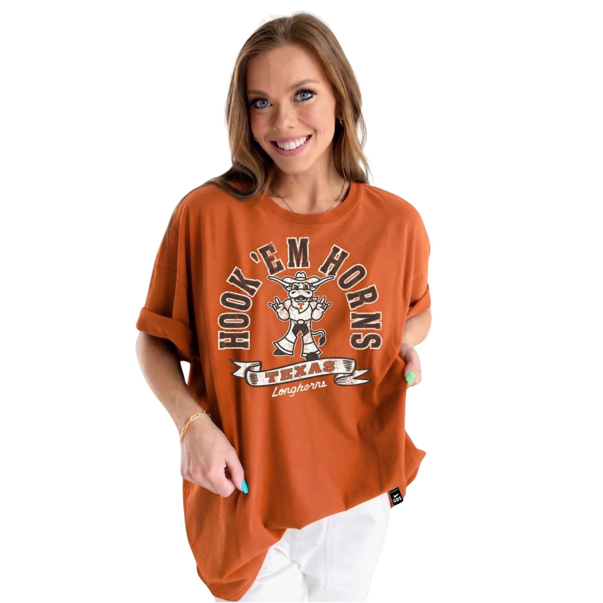 Game Day Social Women's Texas Longhorns Burnt Orange Roundabout T-Shirt