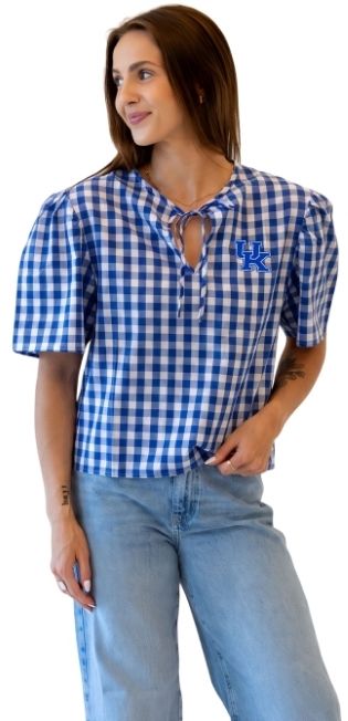 Gameday Social Women's Kentucky Wildcats Royal Blue Varsity Shine Blouse