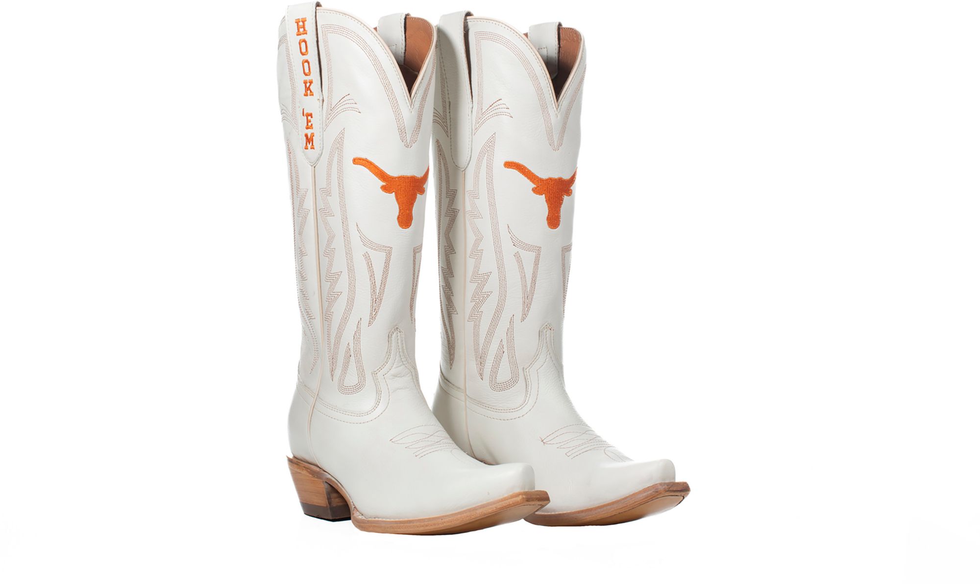 Gameday Boots Women's Texas Longhorns Ivory Carrie Leather 14" Western Boots