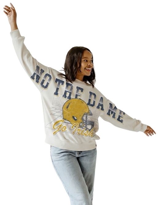 Gameday Social Women's Notre Dame Fighting Irish Oatmeal Homefield Crewneck Sweatshirt