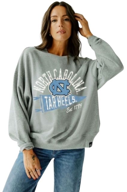 Gameday Social Women's North Carolina Tar Heels Heather Gray Stillson Crewneck Sweatshirt