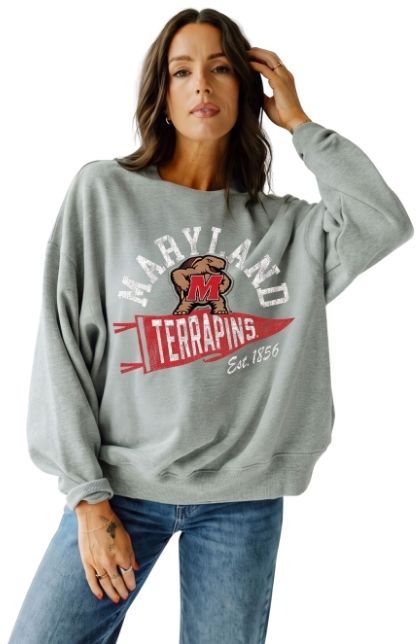 Gameday Social Women's Maryland Terrapins Stillson Crewneck Sweatshirt