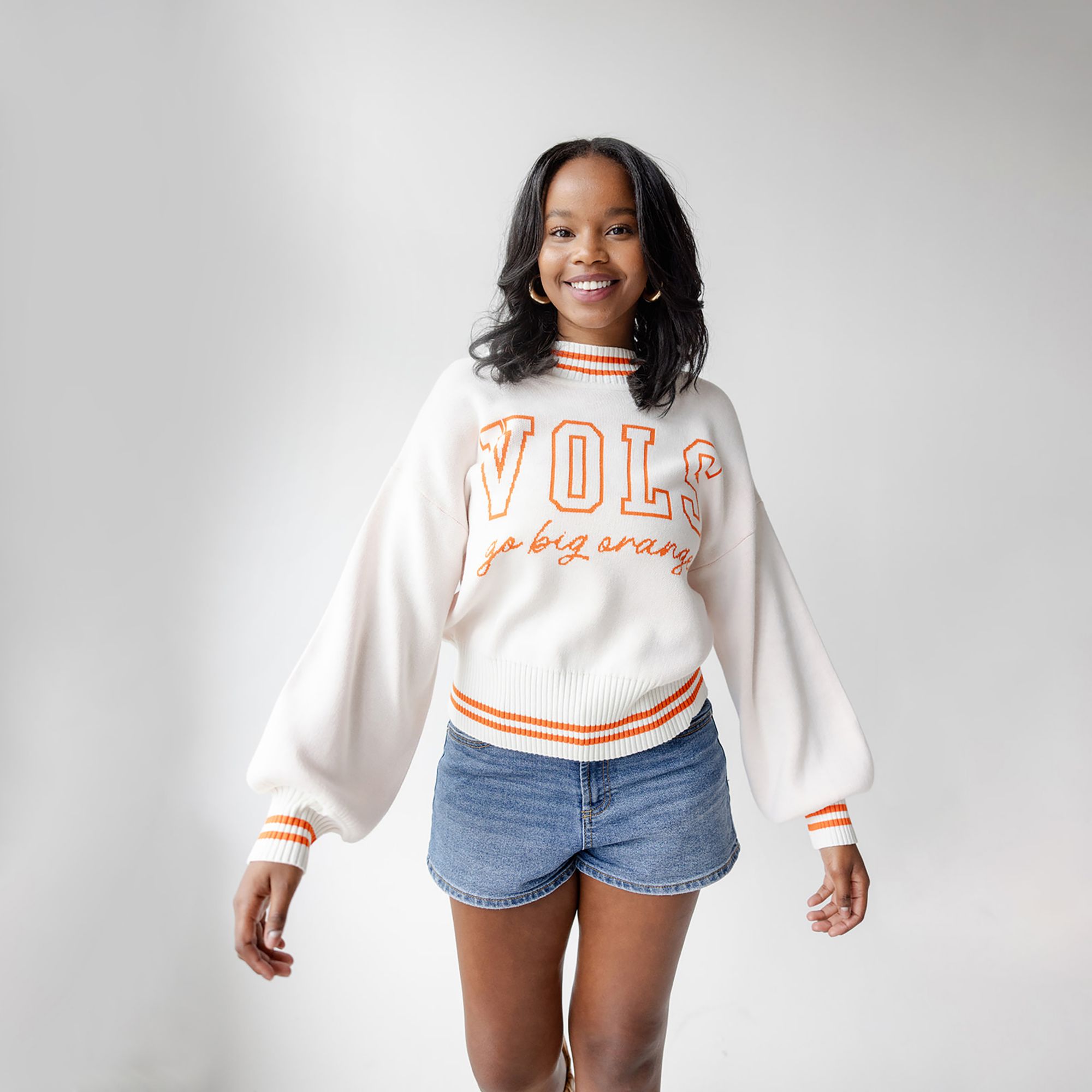 Game Day Social Women's Tennessee Volunteers Sherbert Everyday Fan Queen Sweater