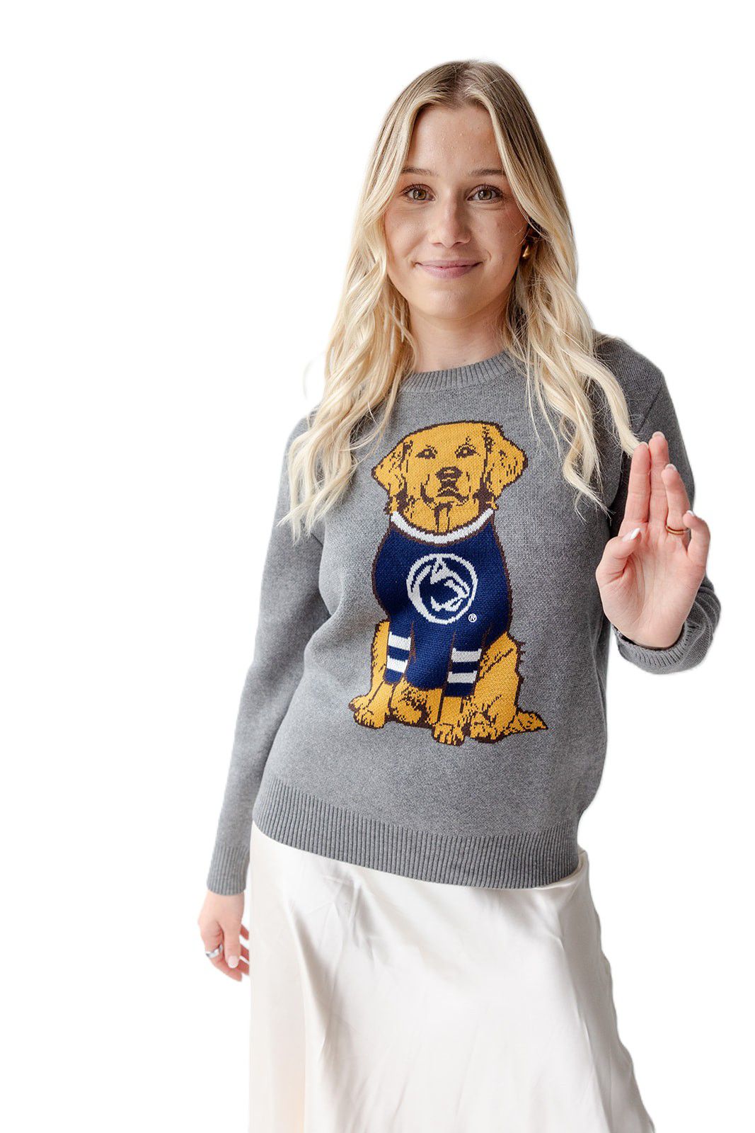 Gameday Social Women's Penn State Nittany Lions Lucky Dog Crewneck Sweatshirt