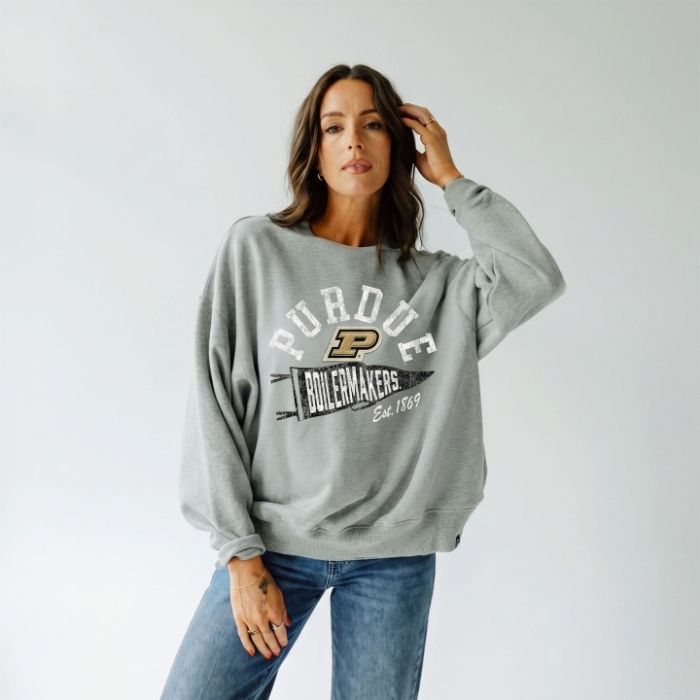 Gameday Social Women's Purdue Boilermakers Stillson Crewneck Sweatshirt
