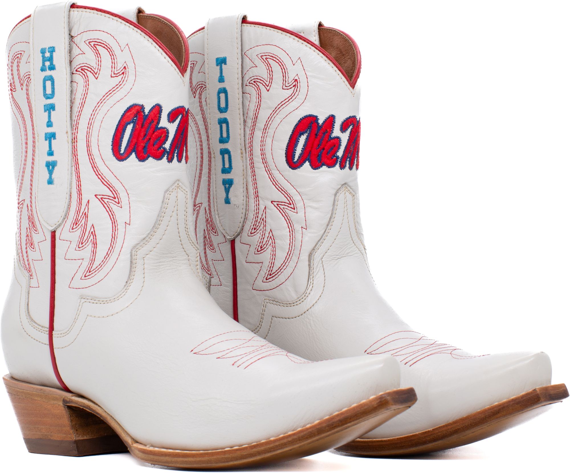 Gameday Boots Women's Ole Miss Rebels Ivory Sarah Shorty 8"Western Boots
