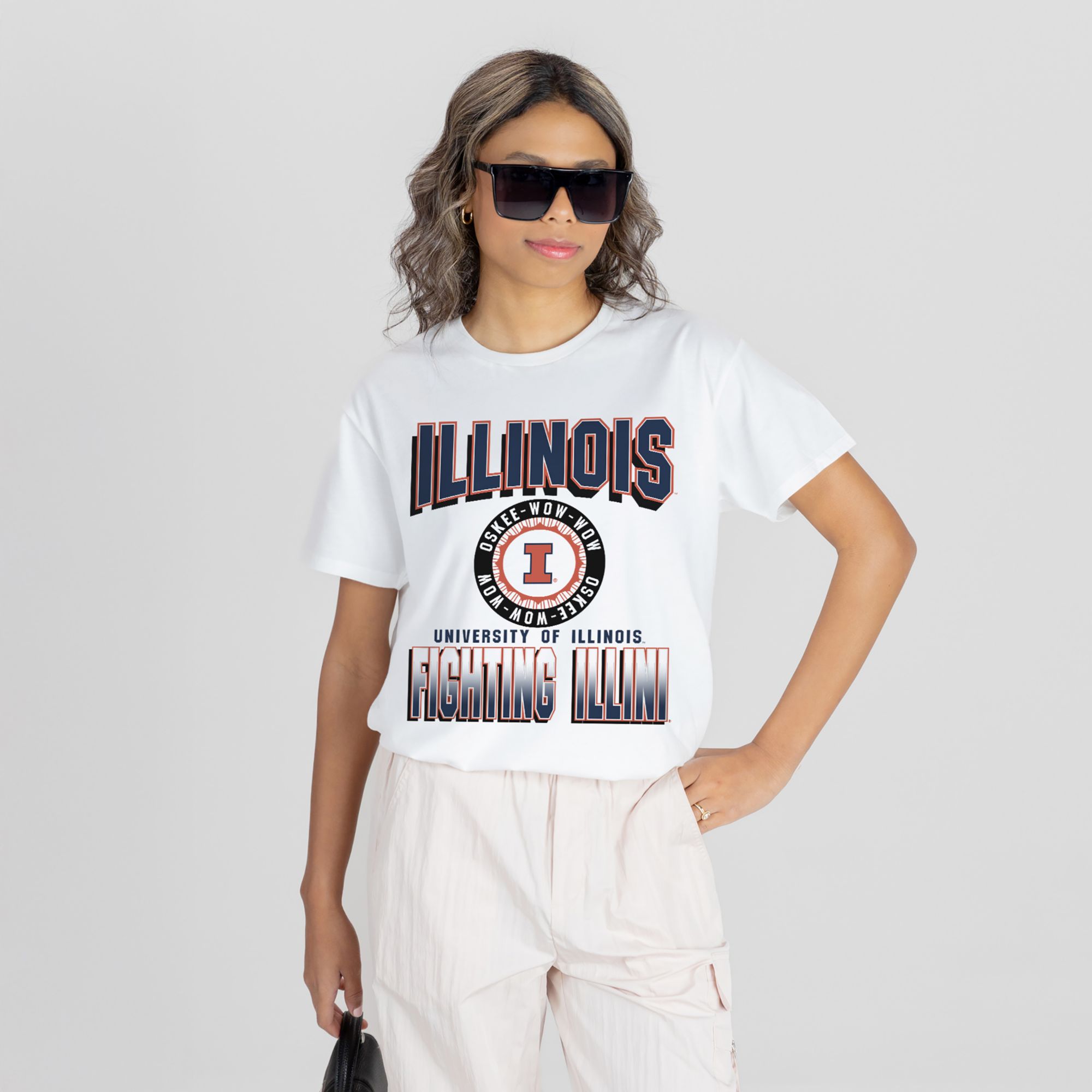 Gameday Couture Women's Illinois Fighting Illini Flowy White T-Shirt
