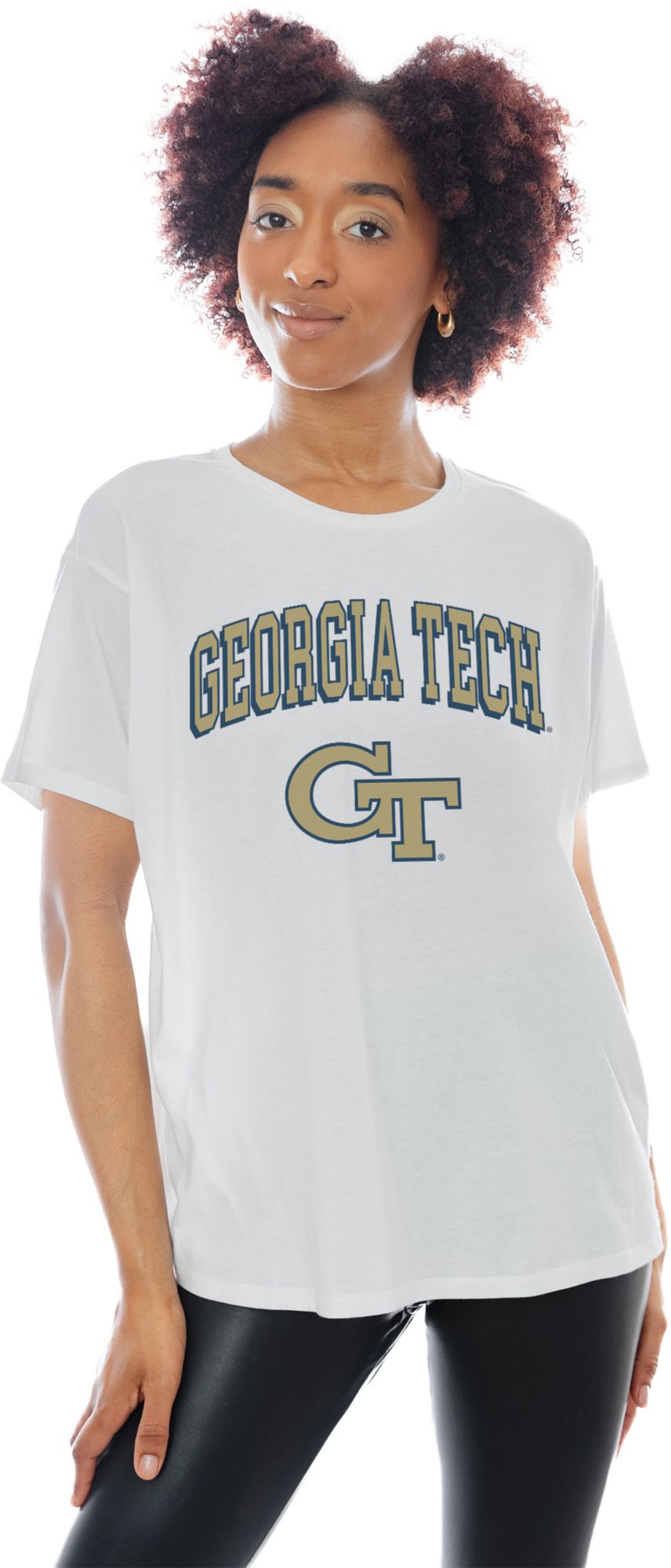 Gameday Couture Women's Georgia Tech Yellow Jackets White Flowy T-Shirt
