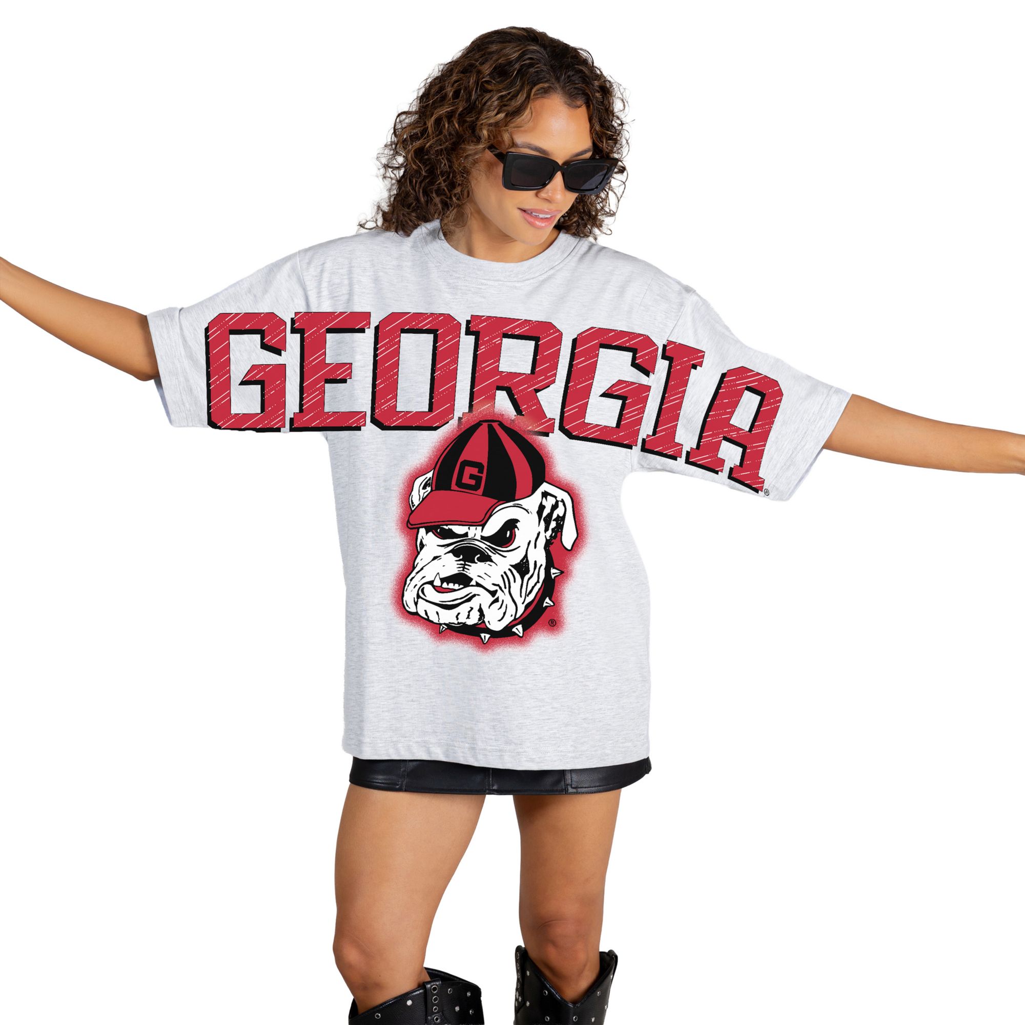 Gameday Couture Women's Georgia Bulldogs White Drip Culture T-Shirt
