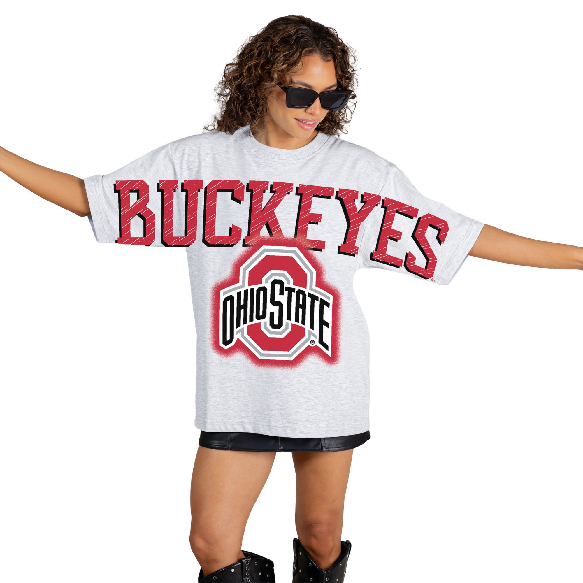 Gameday Couture Women's Ohio State Buckeyes White Drip Culture T-Shirt