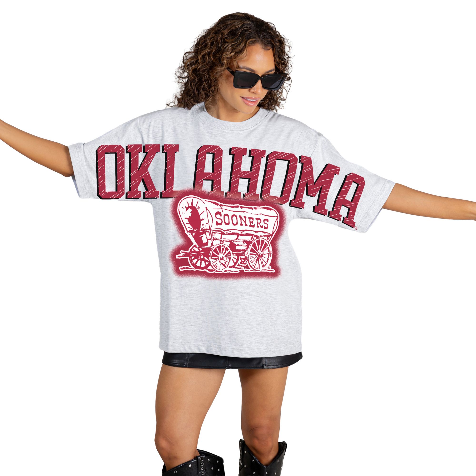 Gameday Couture Women's Oklahoma Sooners White Drip Culture T-Shirt
