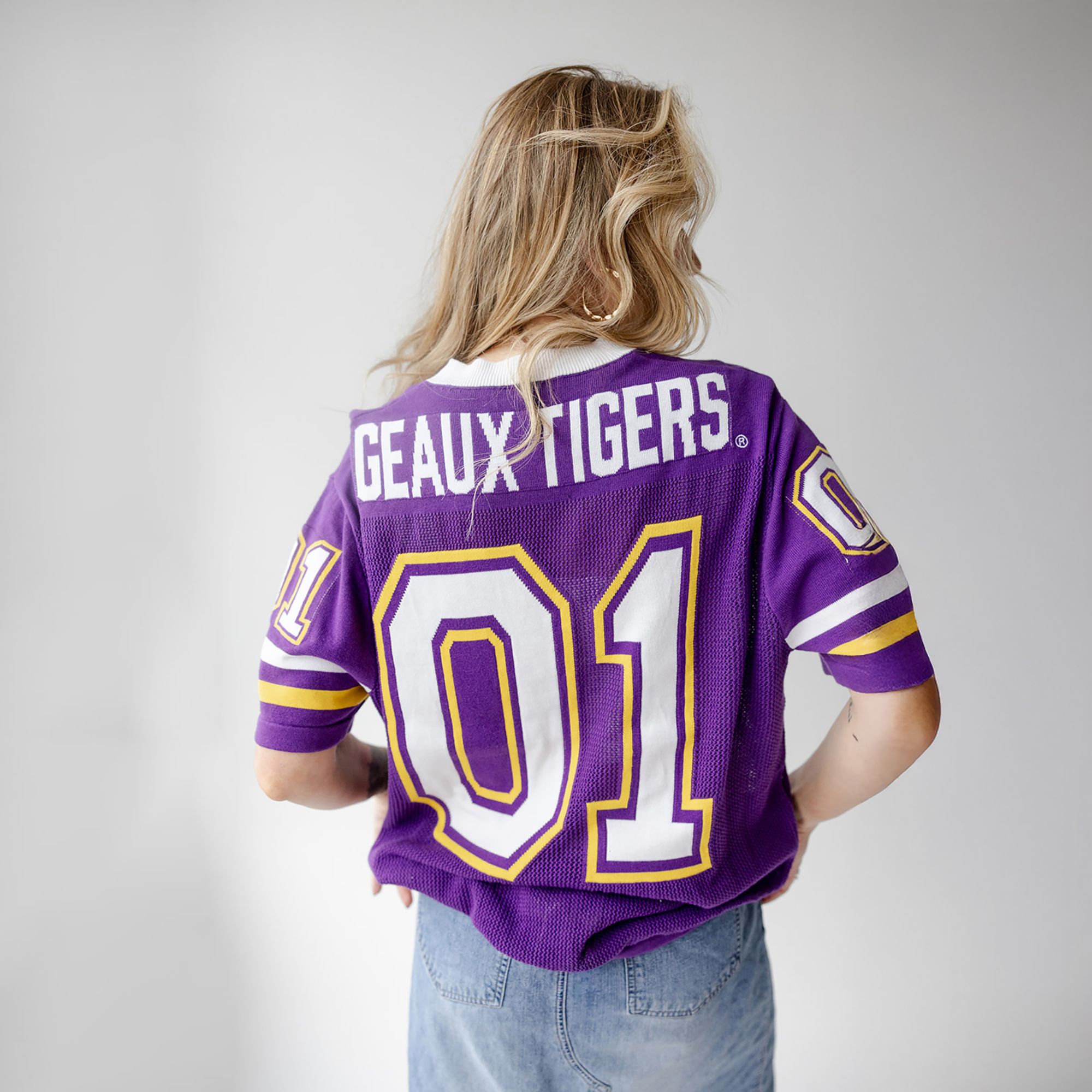 Gameday Social Women's LSU Tigers Purple Sweater Jersey