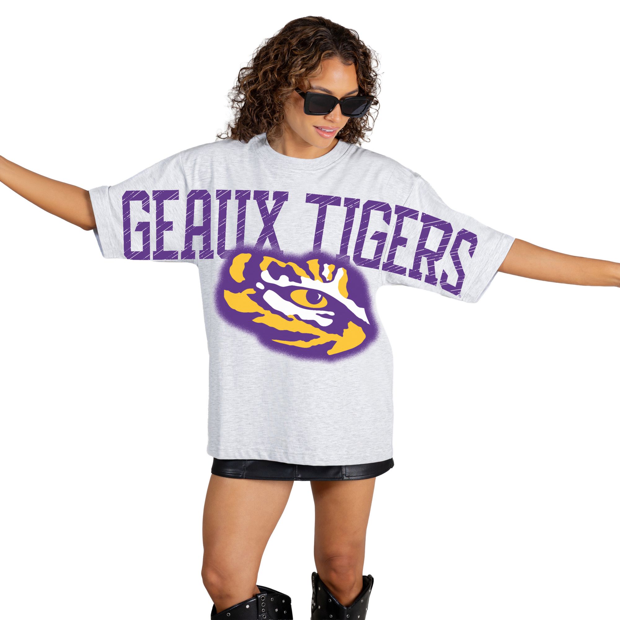 Gameday Couture Women's LSU Tigers White Drip Culture T-Shirt